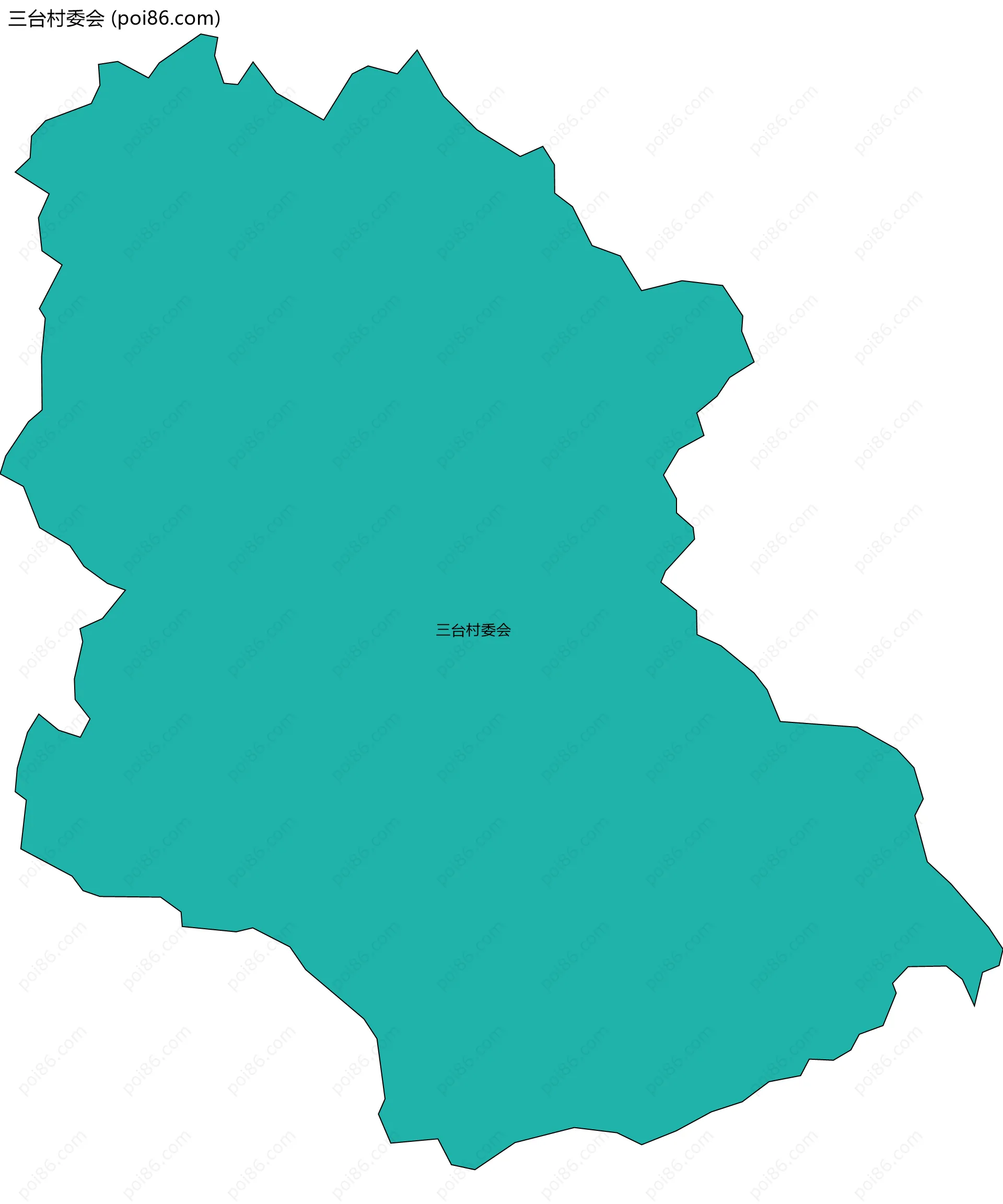 三台村委会边界地图