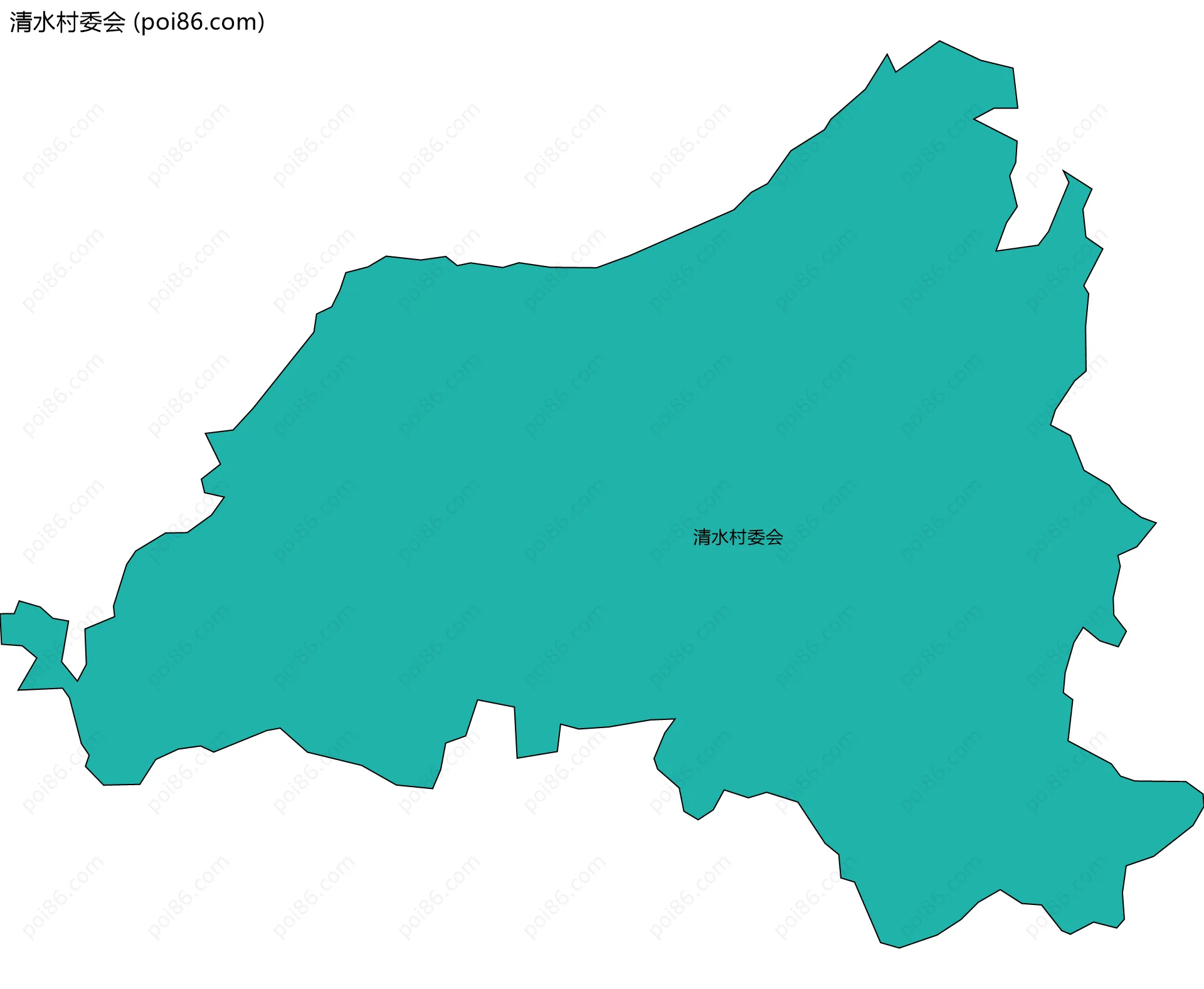 清水村委会边界地图