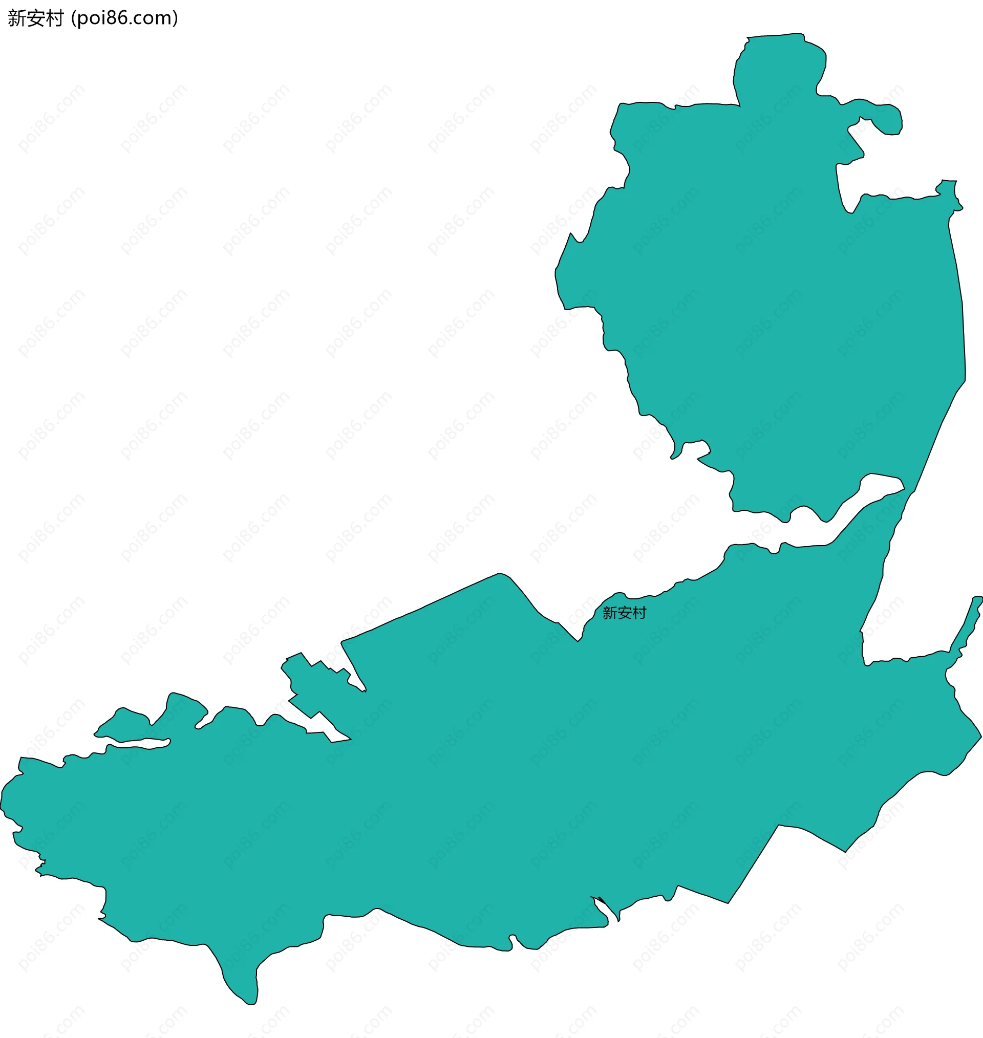 新安村边界地图