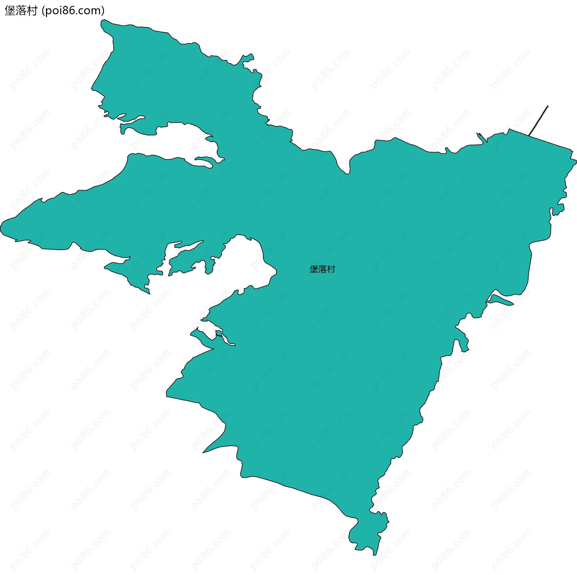 堡落村边界地图