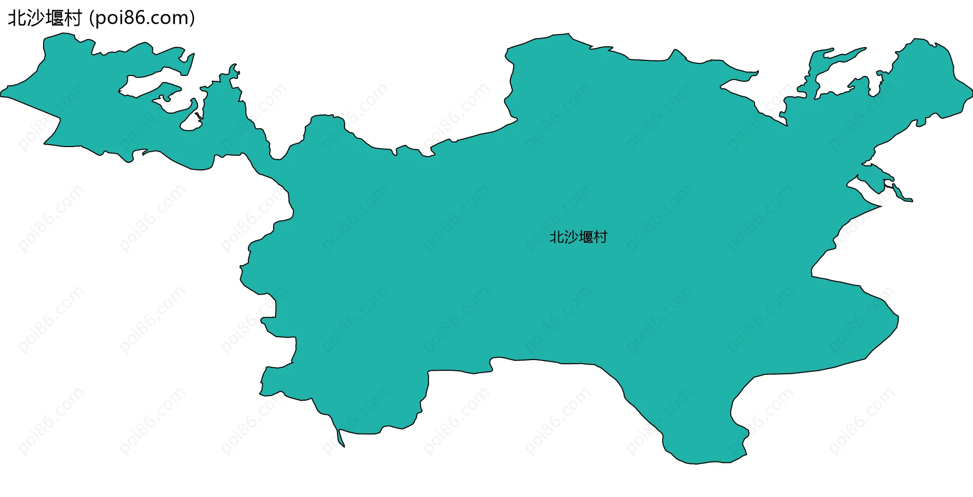 北沙堰村边界地图