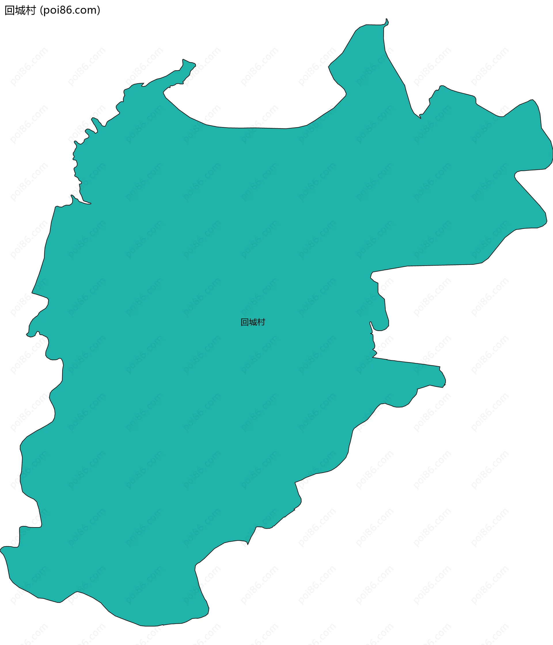 回城村边界地图