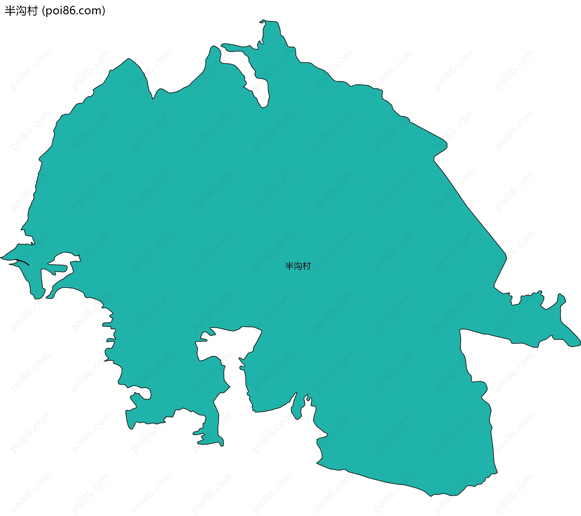 半沟村边界地图