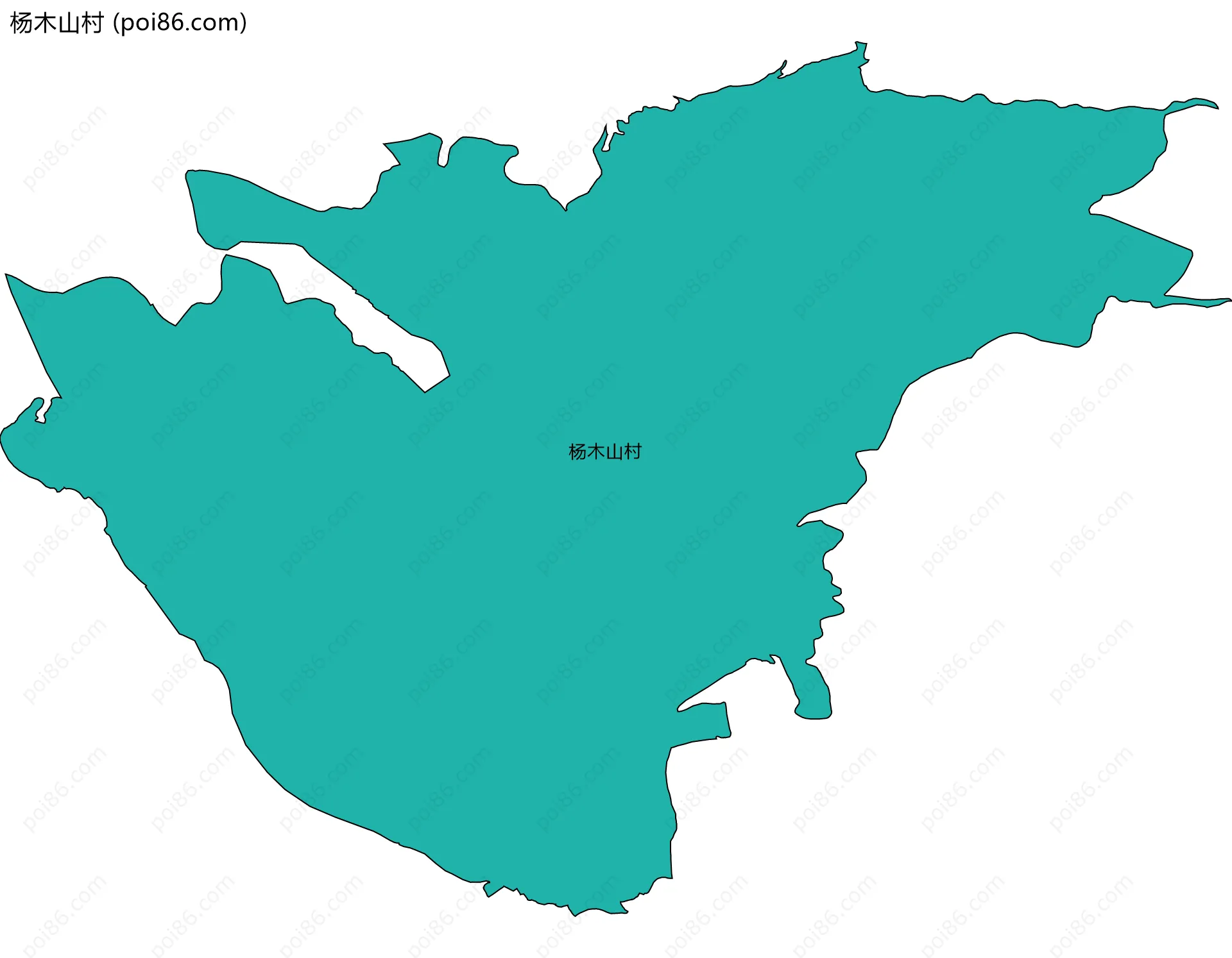 杨木山村边界地图