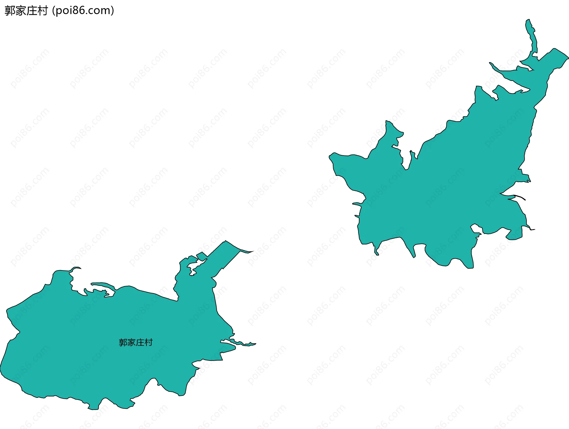 郭家庄村边界地图