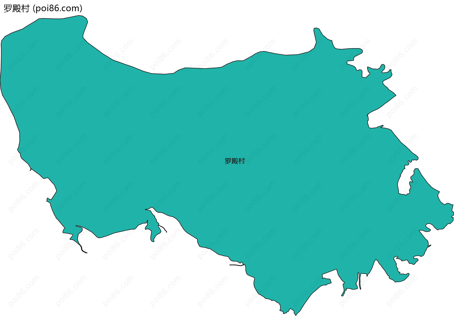 罗殿村边界地图