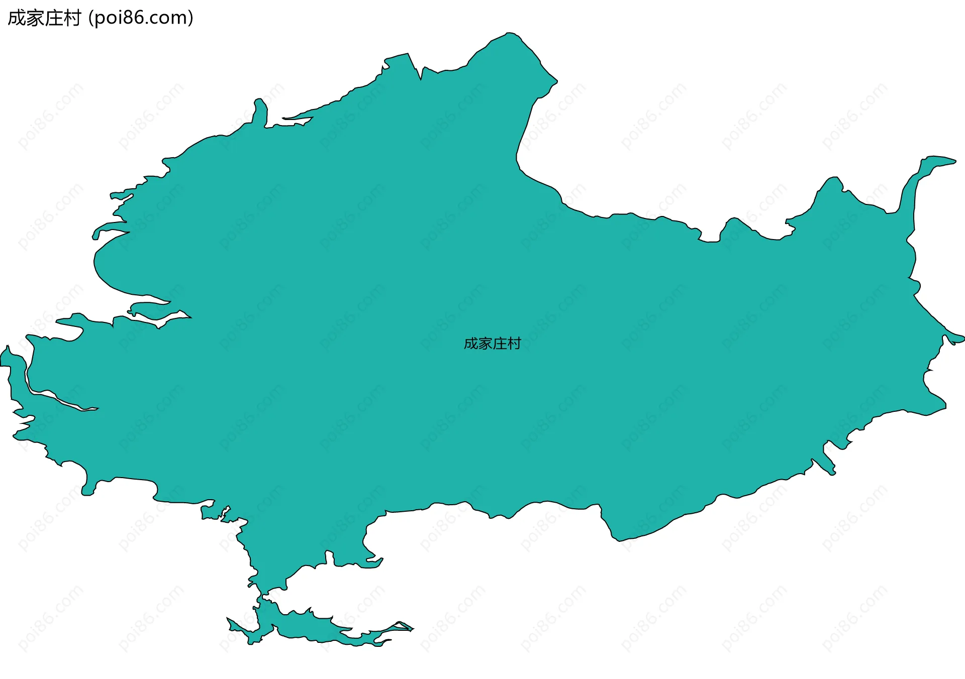 成家庄村边界地图