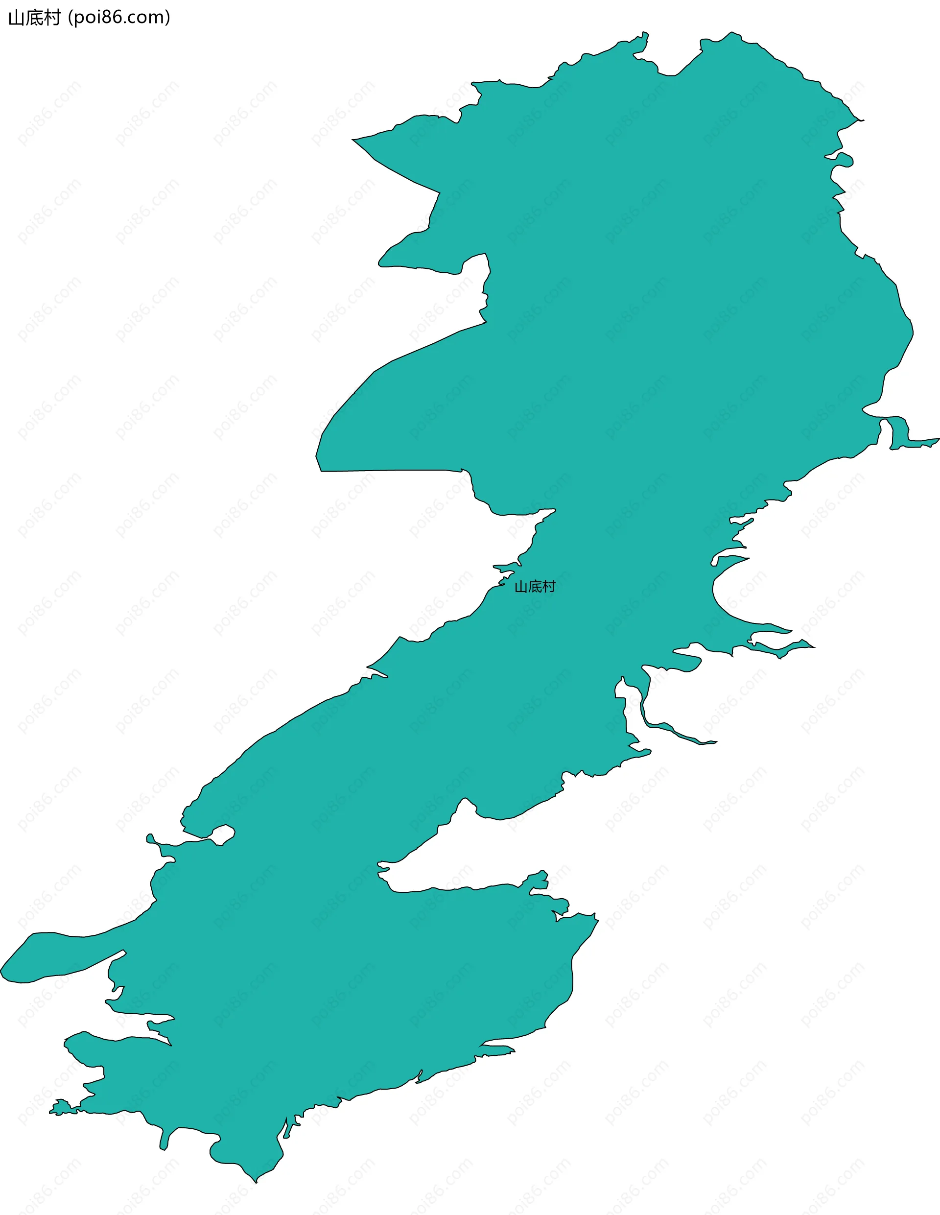 山底村边界地图