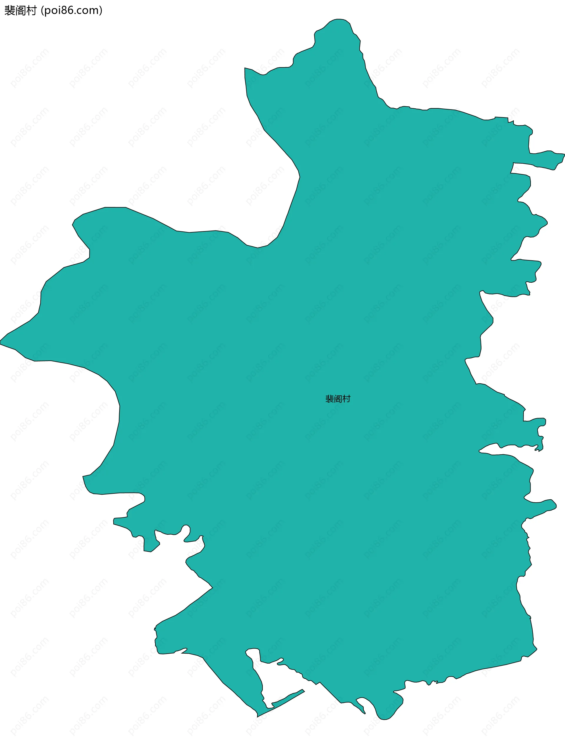 裴阁村边界地图