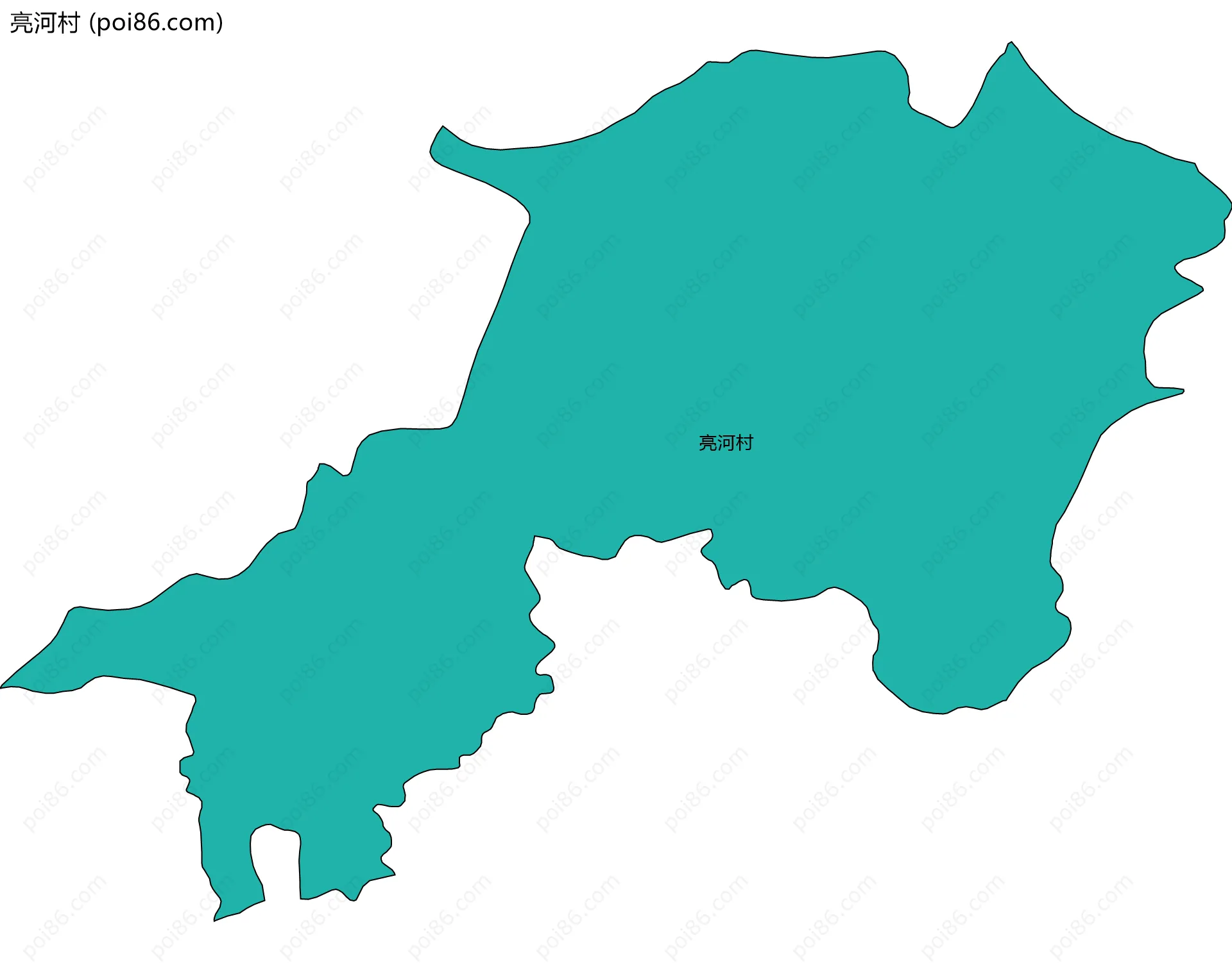 亮河村边界地图