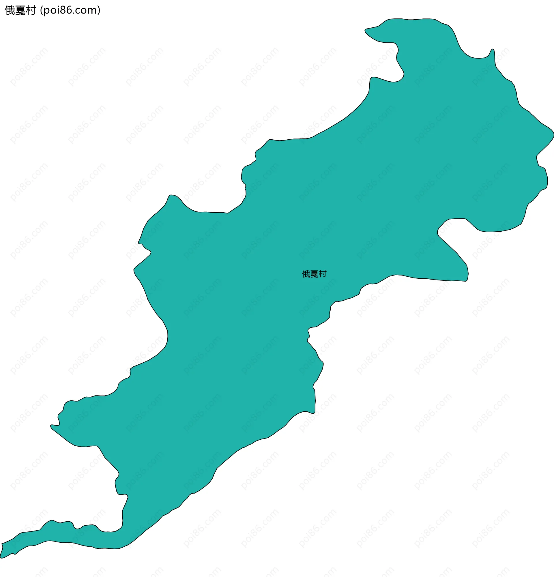 俄戛村边界地图