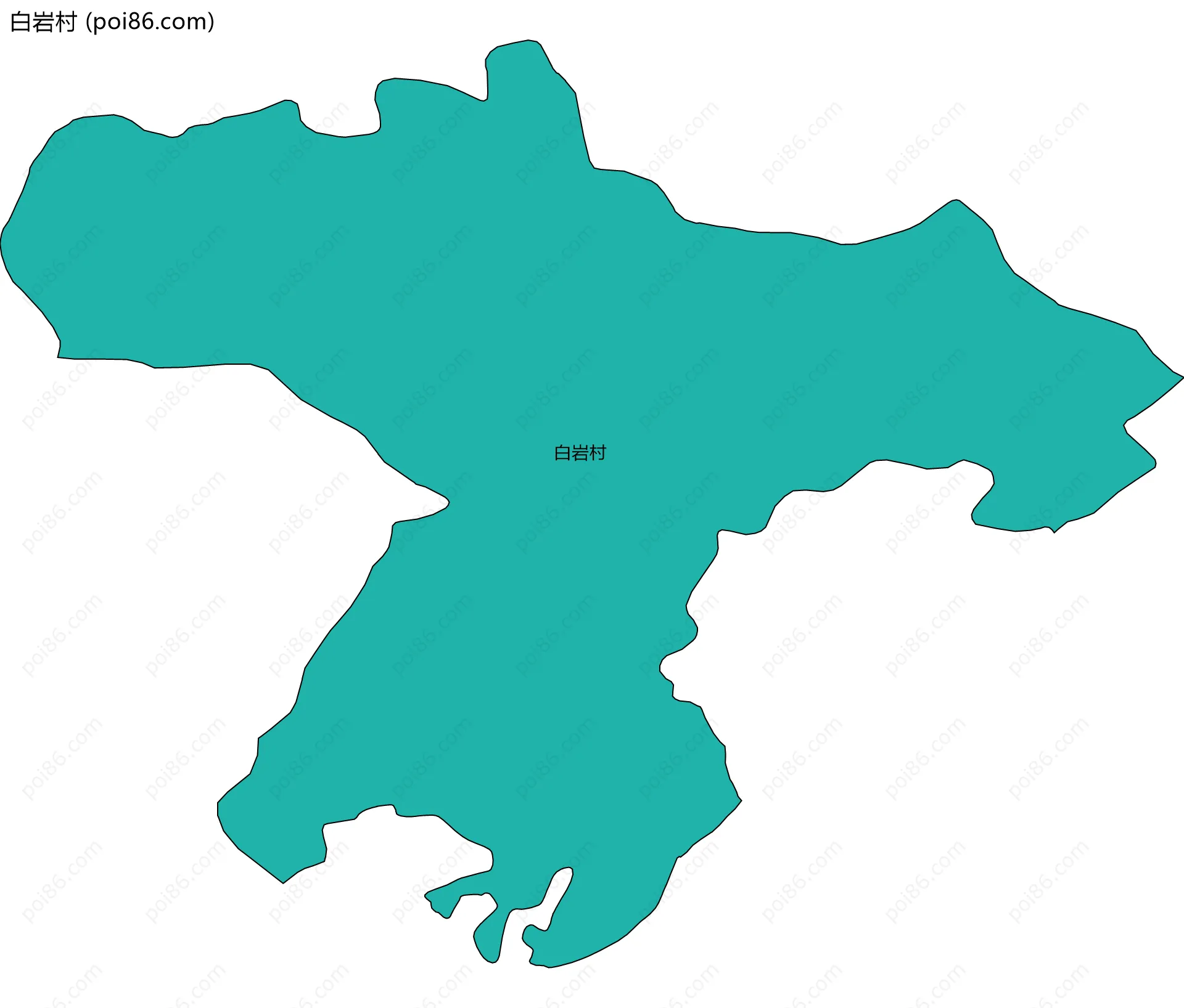 白岩村边界地图