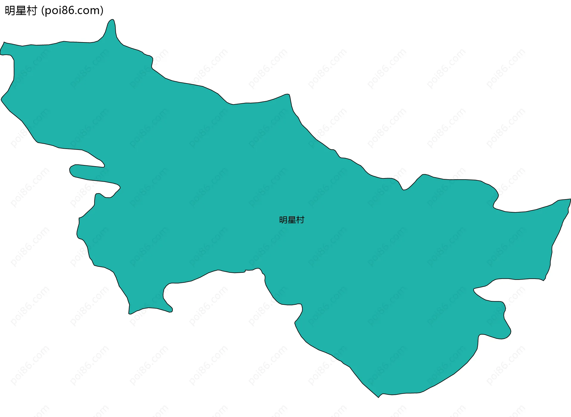 明星村边界地图