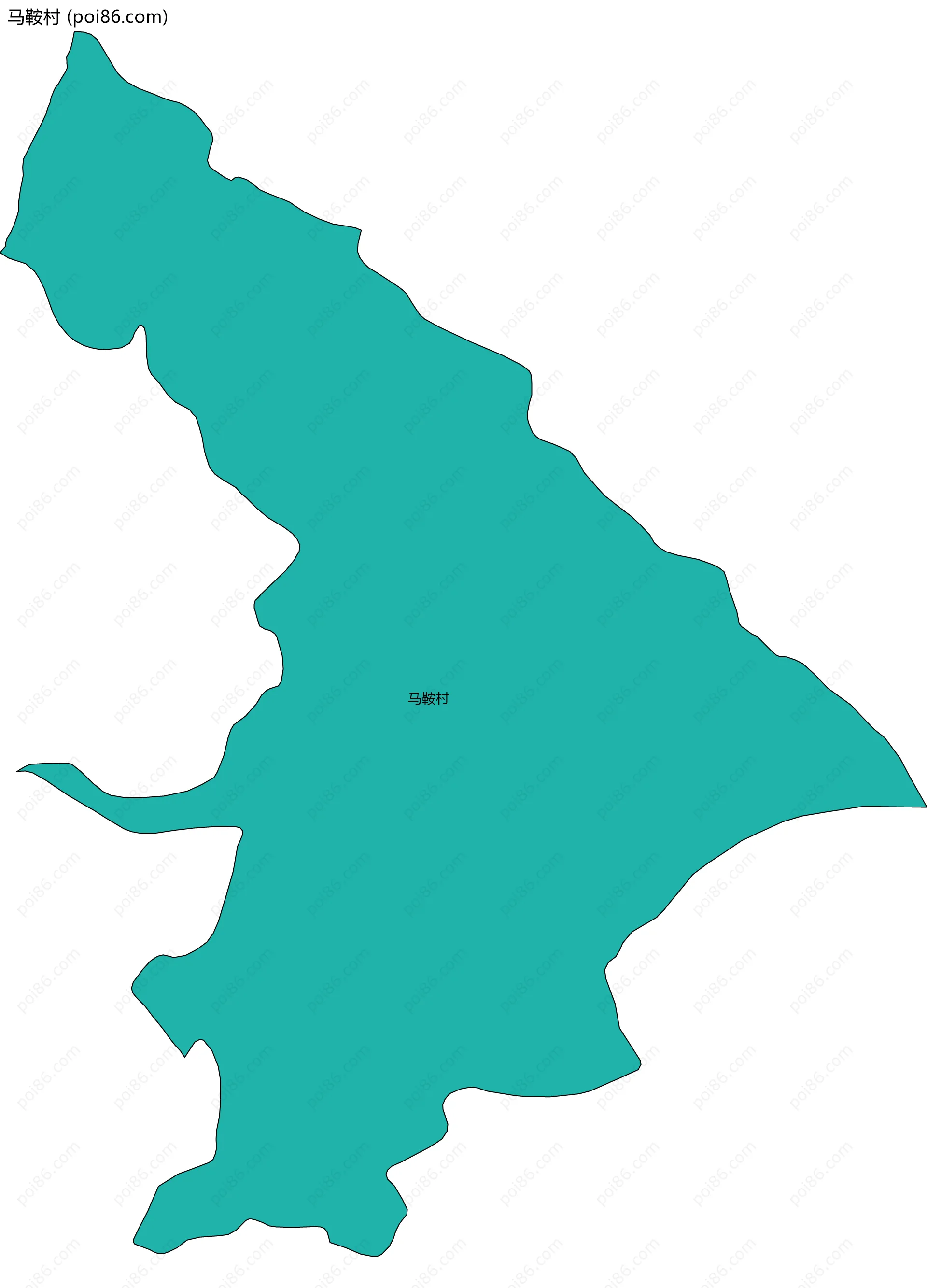 马鞍村边界地图