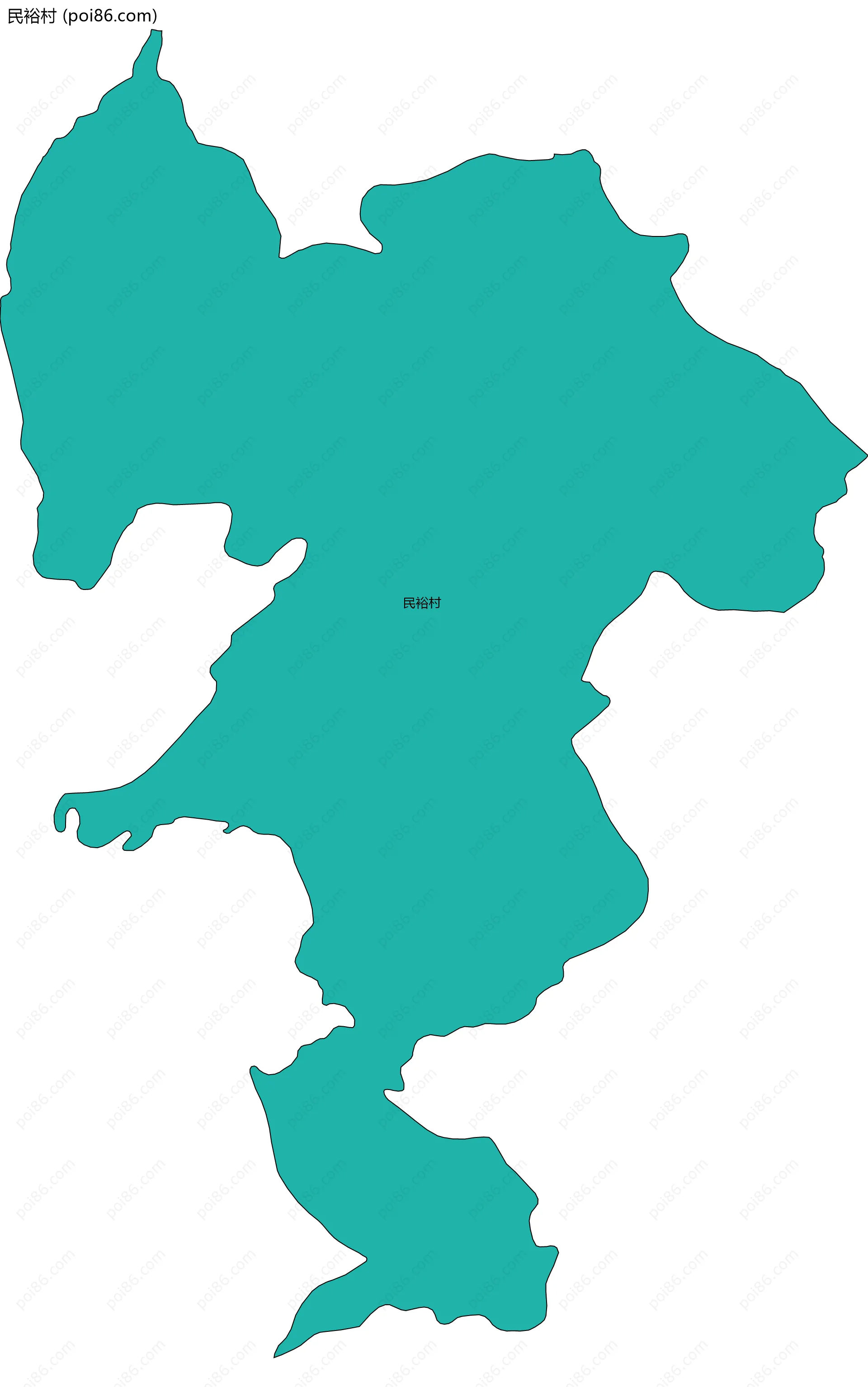 民裕村边界地图