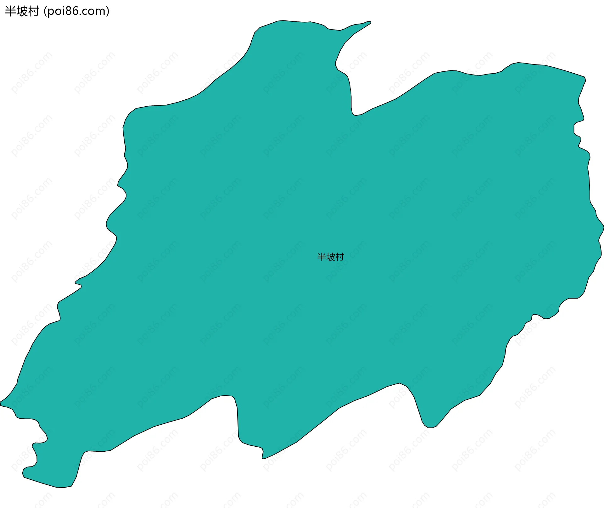 半坡村边界地图