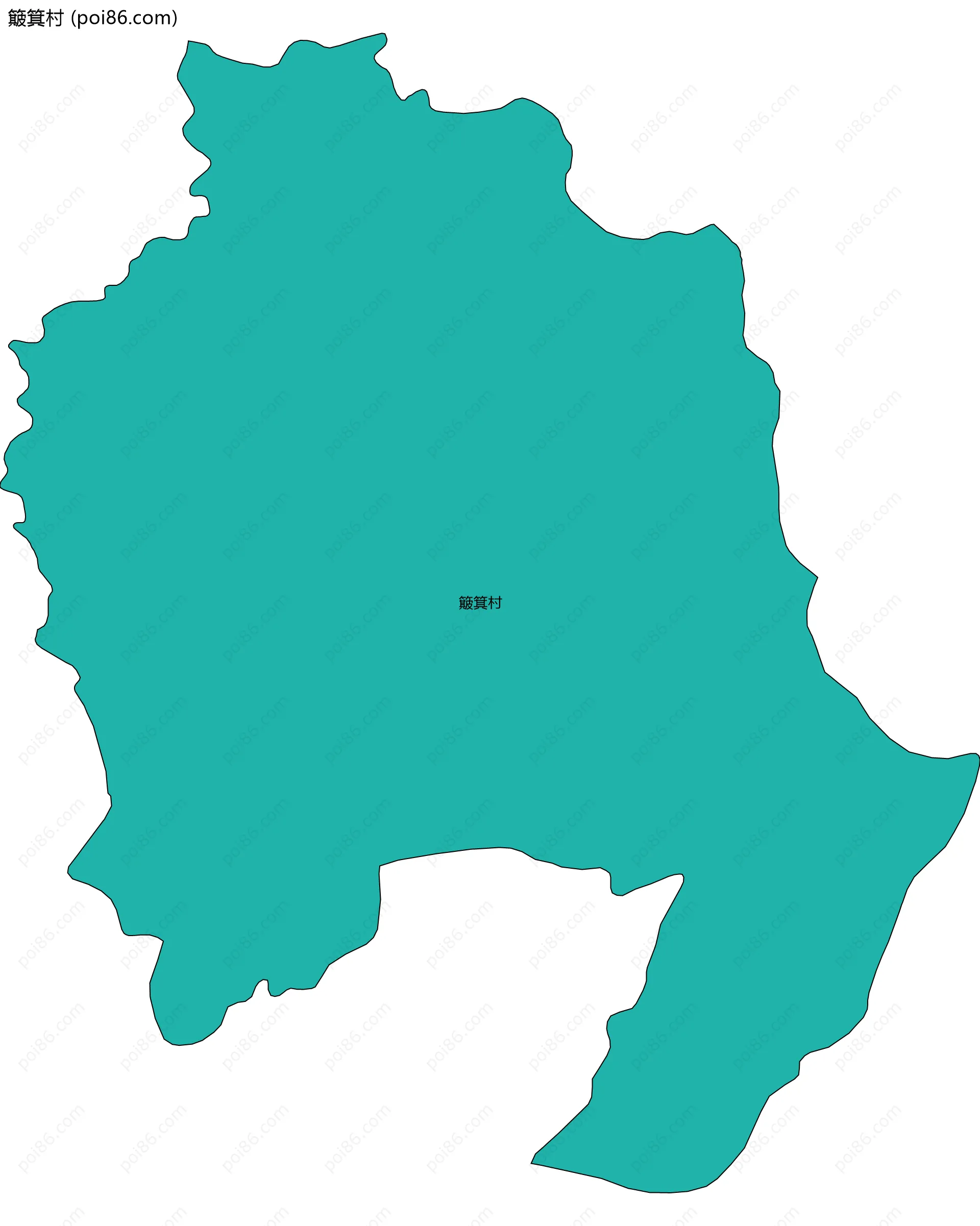 簸箕村边界地图