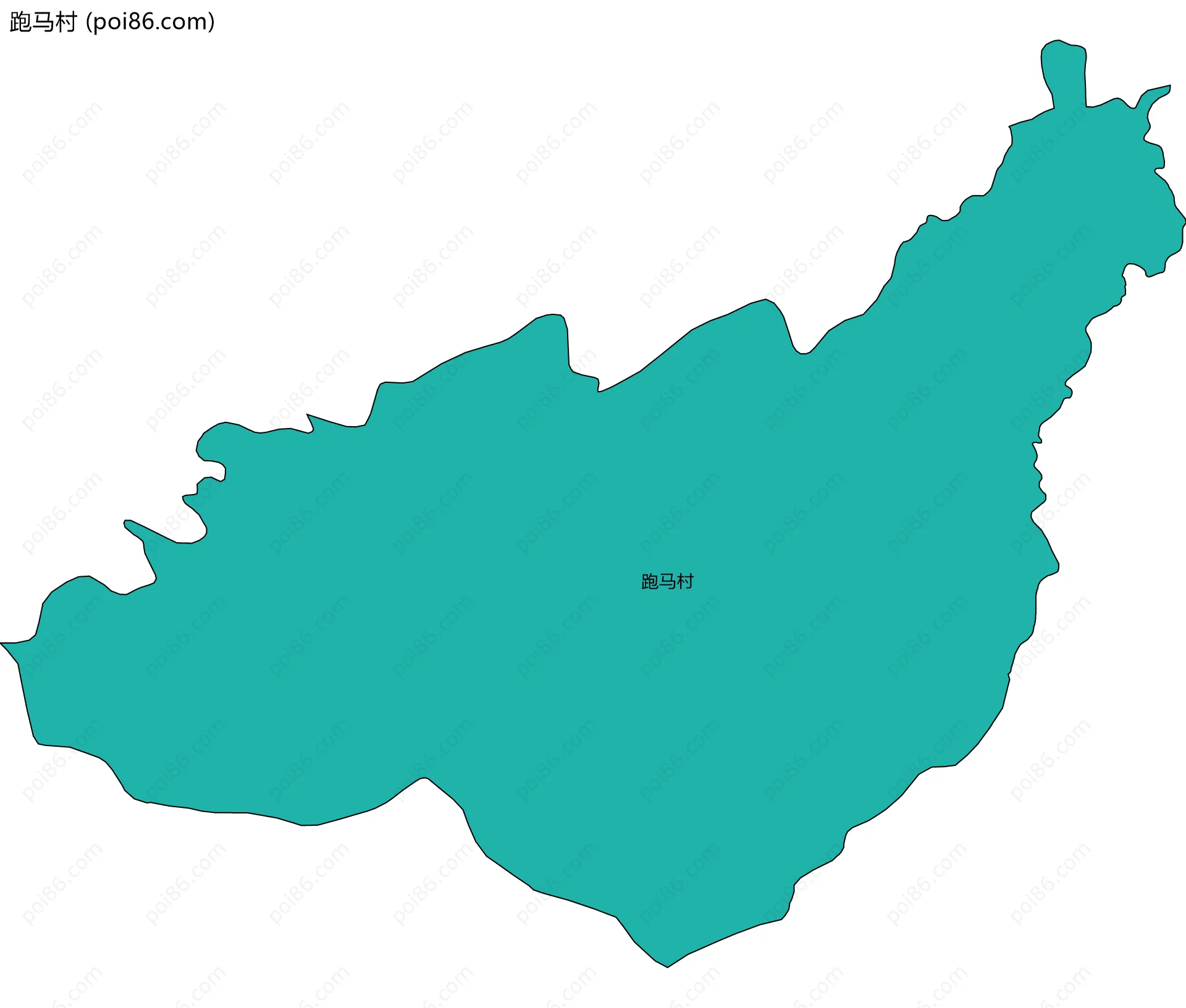 跑马村边界地图