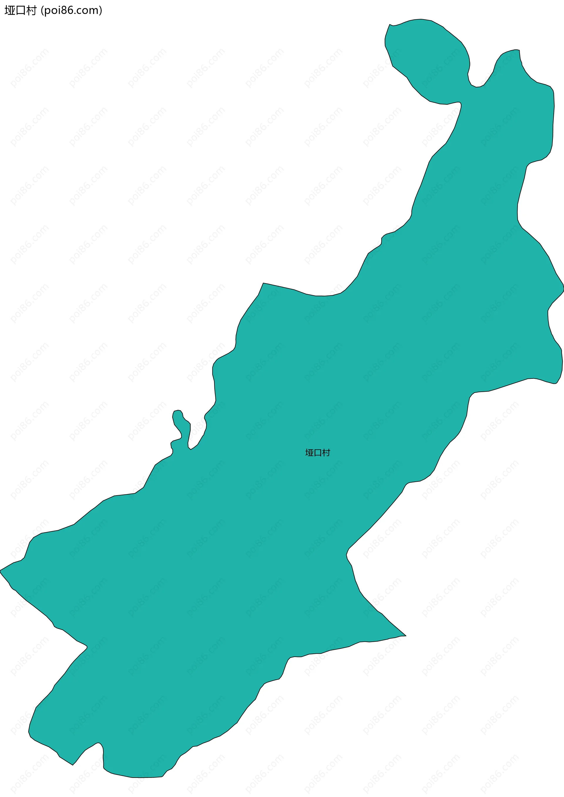 垭口村边界地图