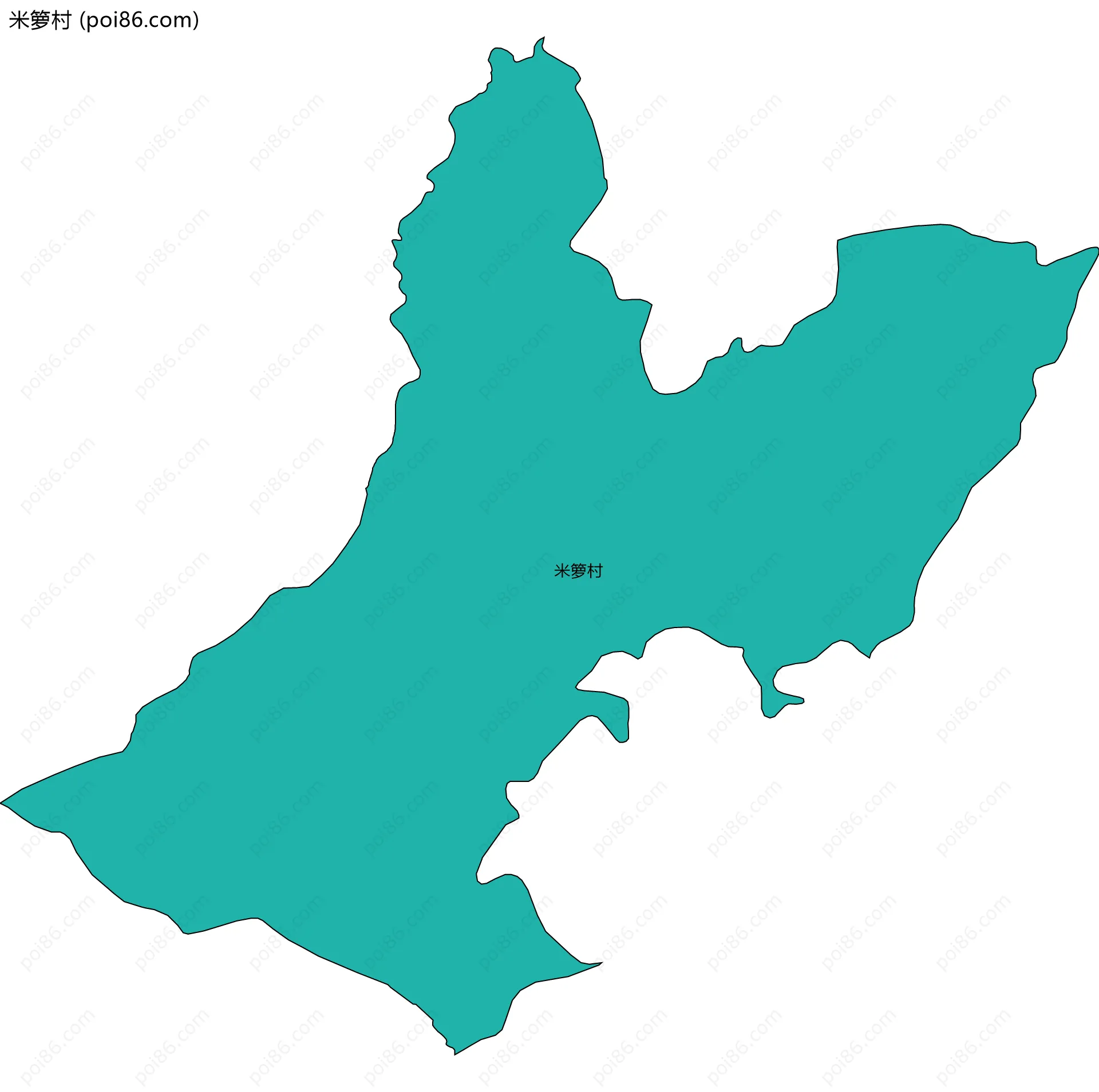 米箩村边界地图