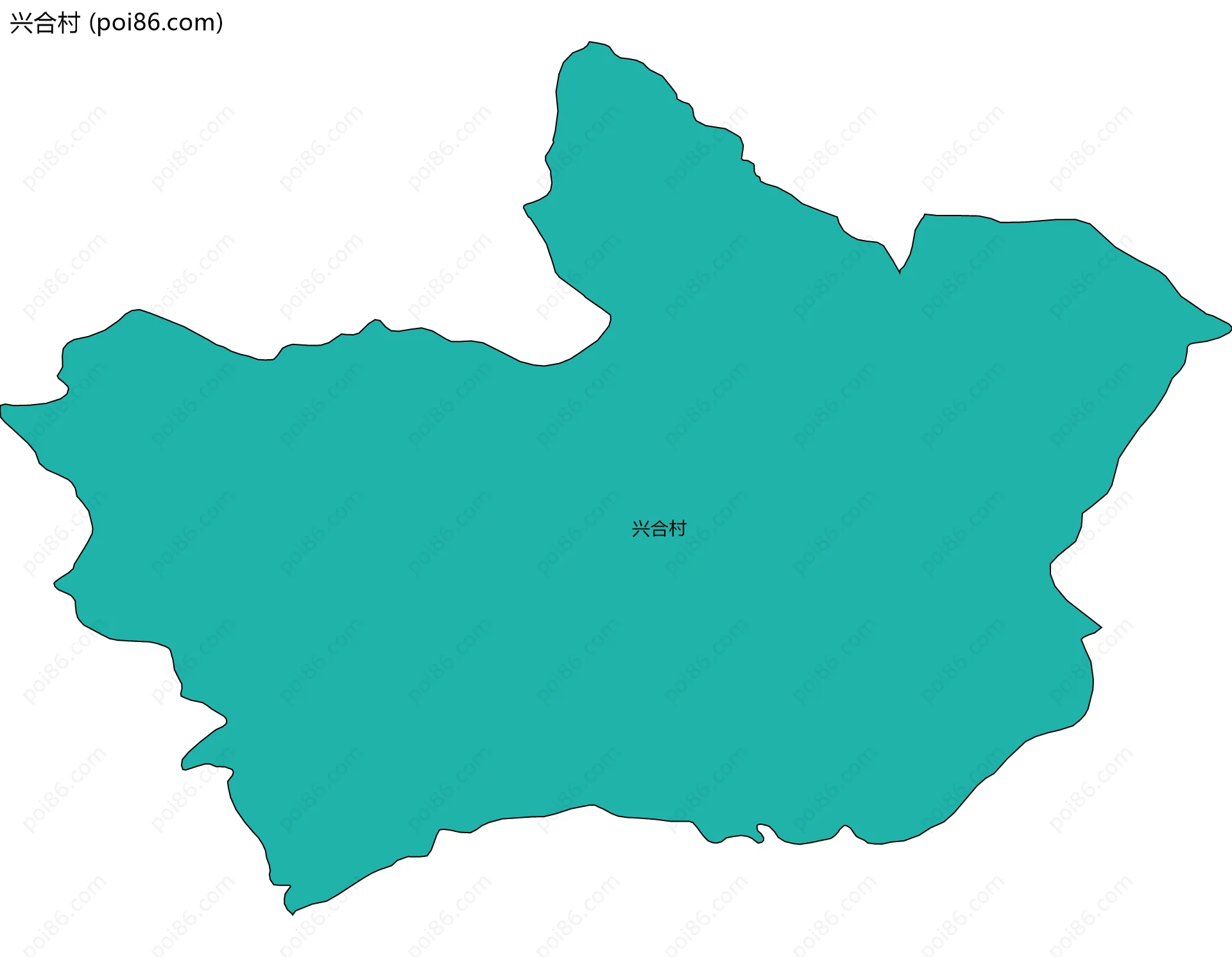 兴合村边界地图