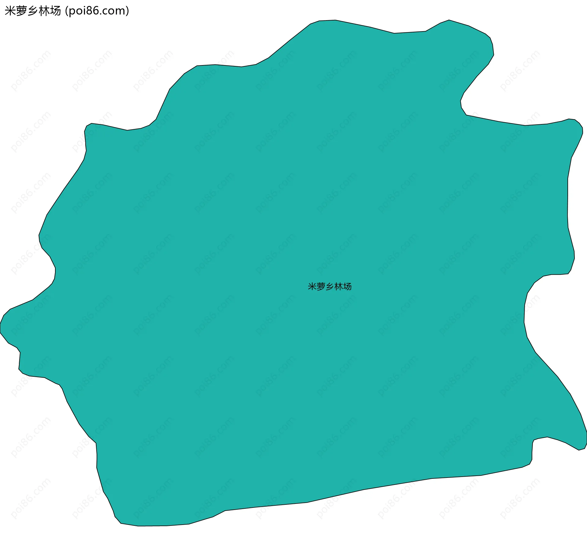 米萝乡林场边界地图