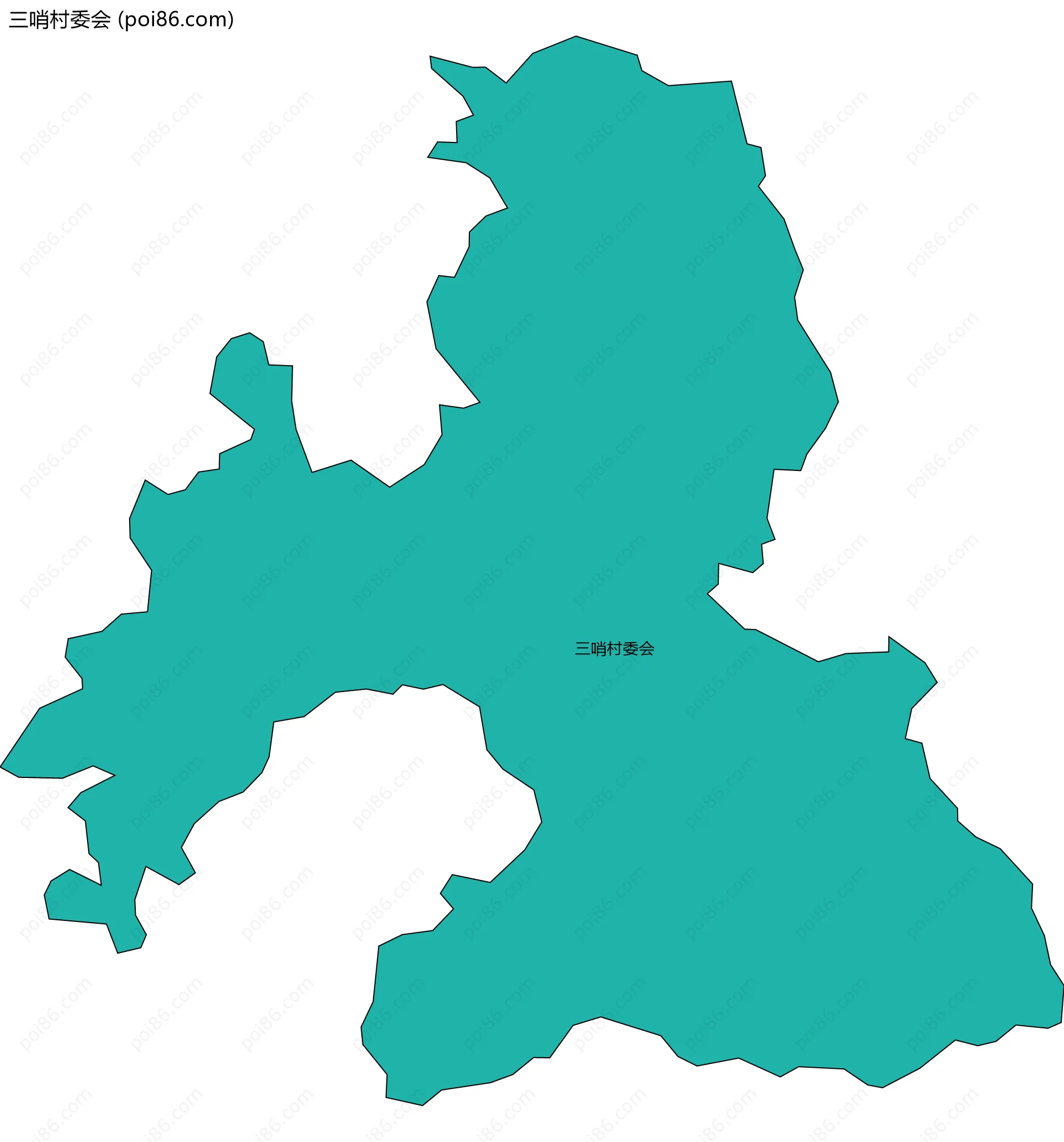 三哨村委会边界地图