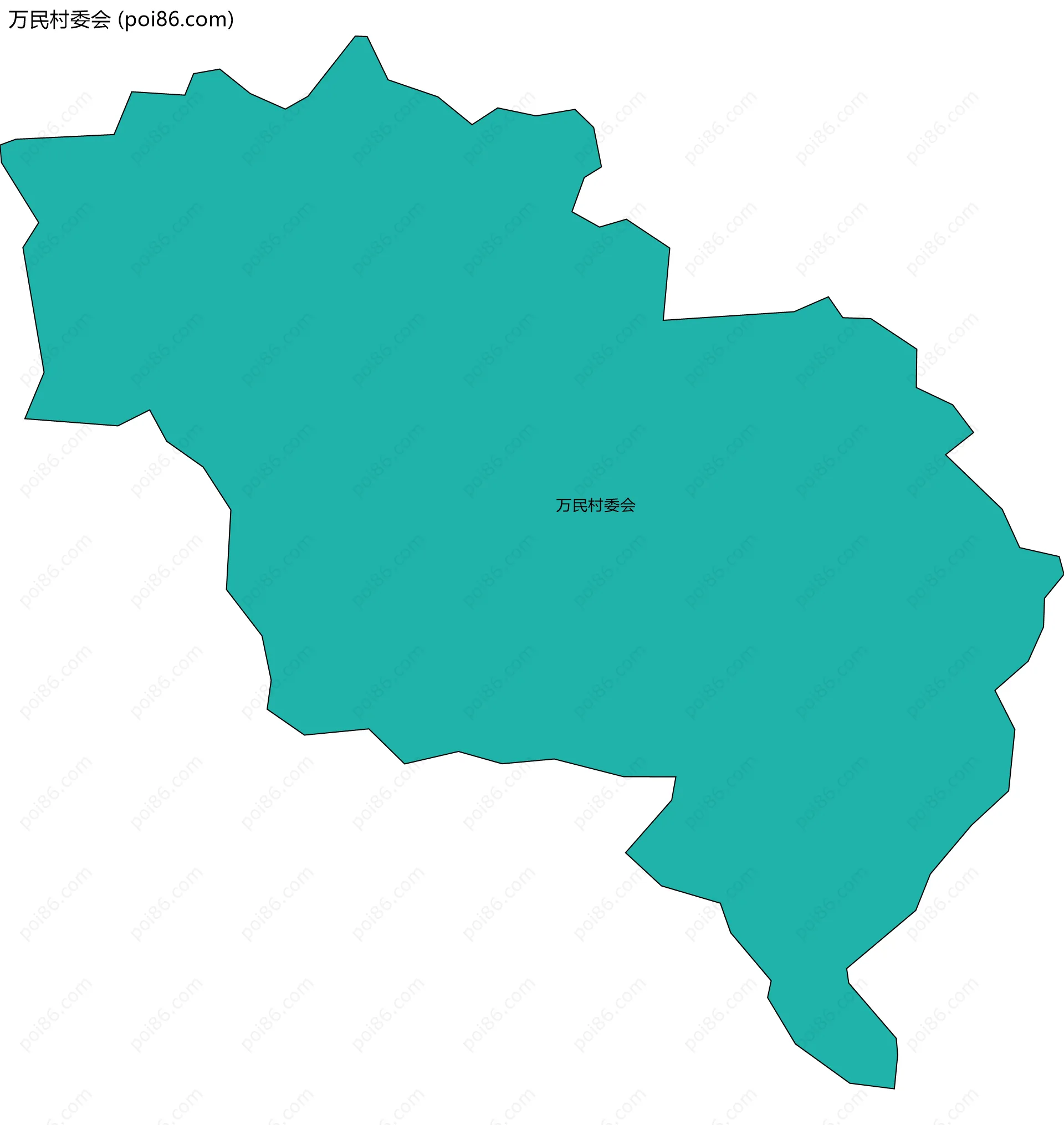 万民村委会边界地图