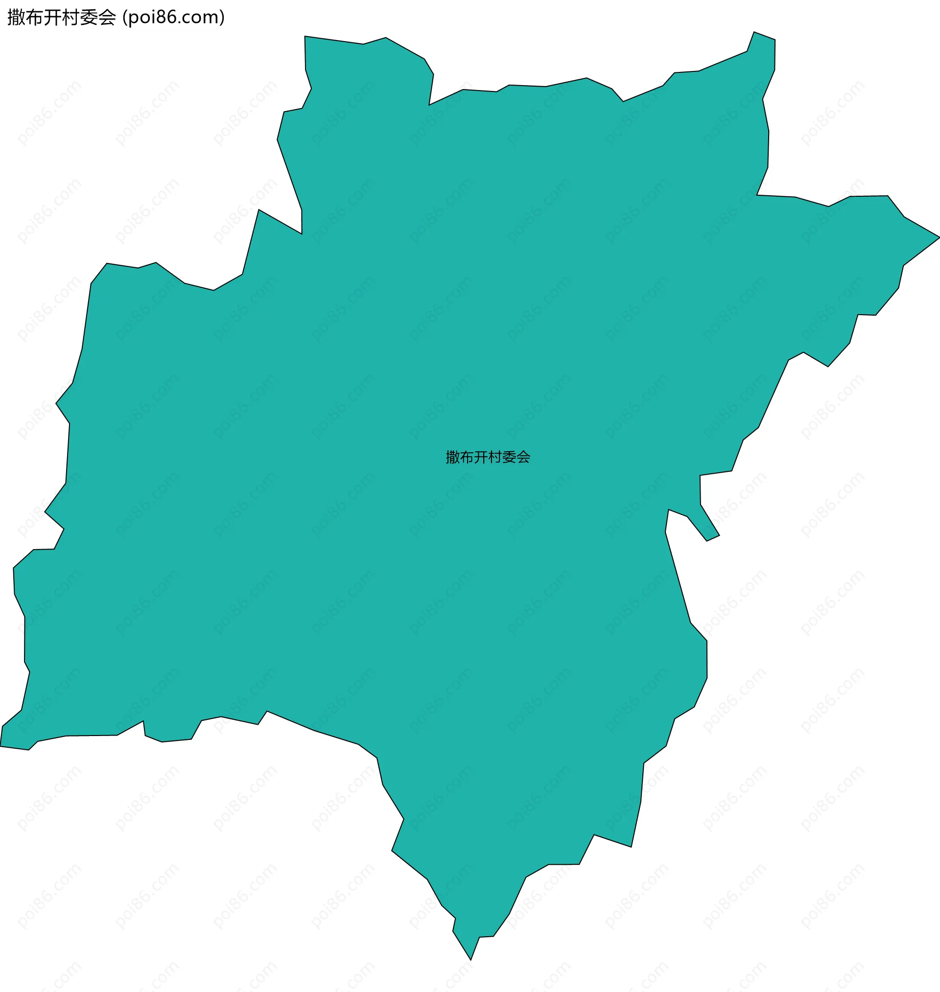 撒布开村委会边界地图