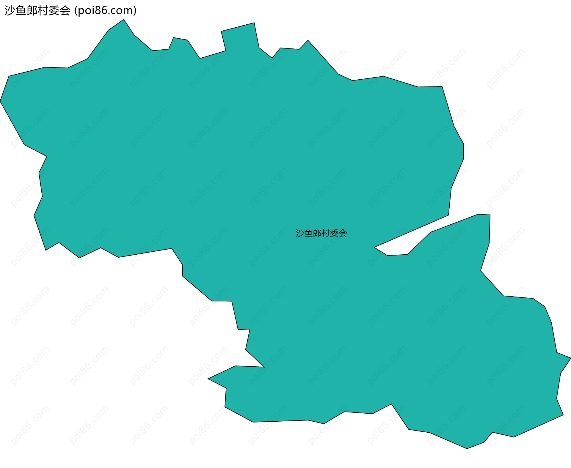 沙鱼郎村委会边界地图