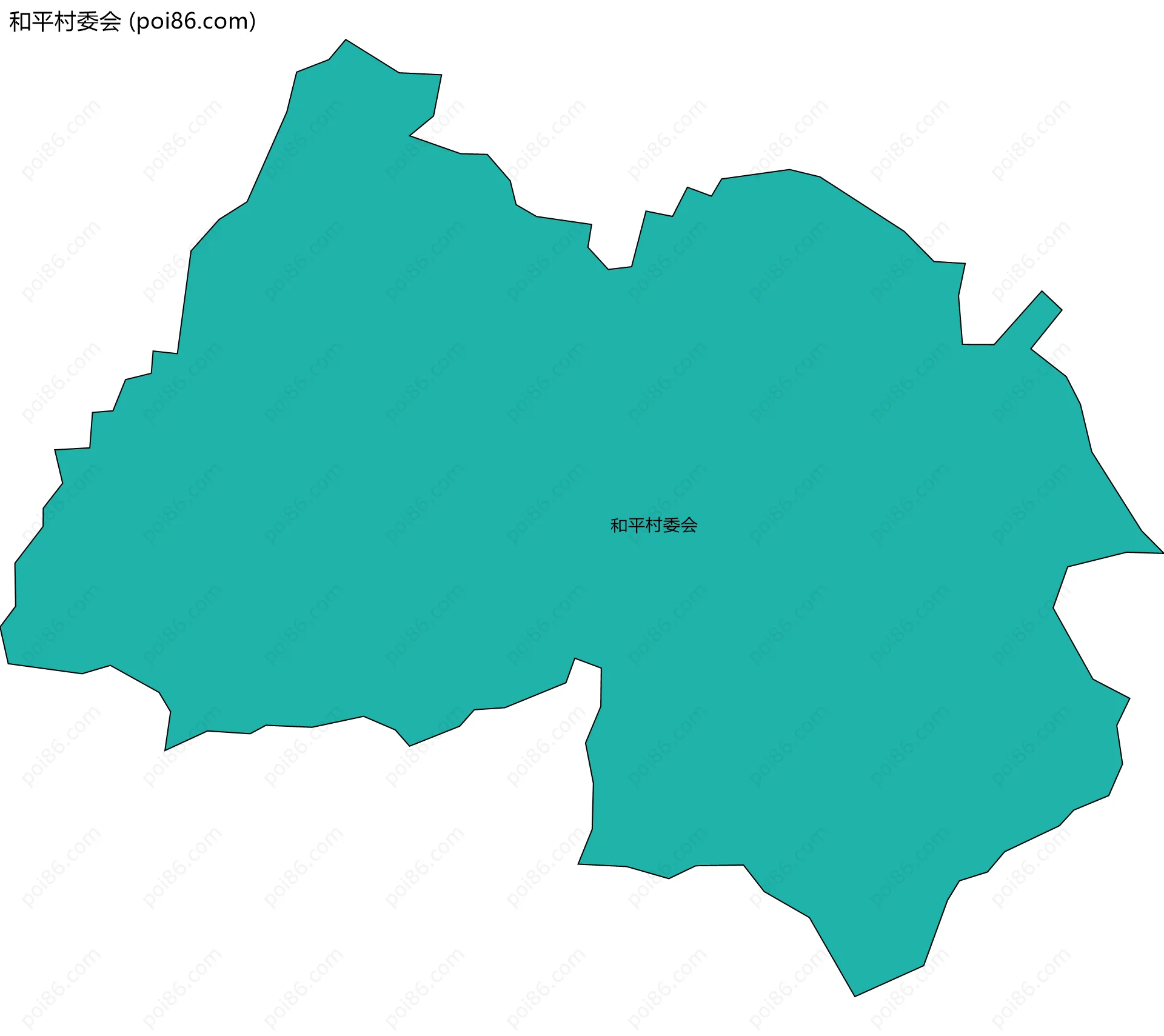 和平村委会边界地图