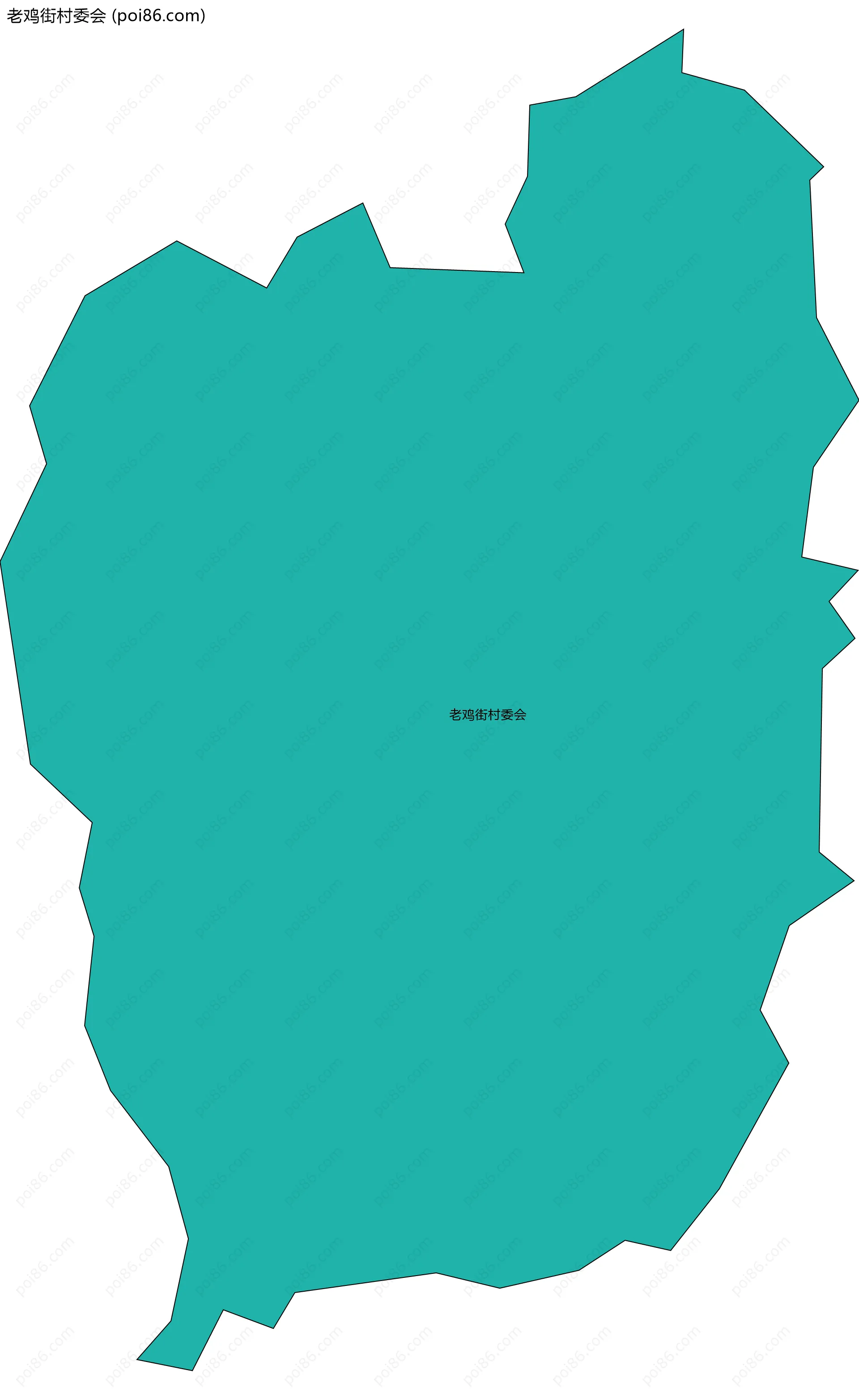 老鸡街村委会边界地图