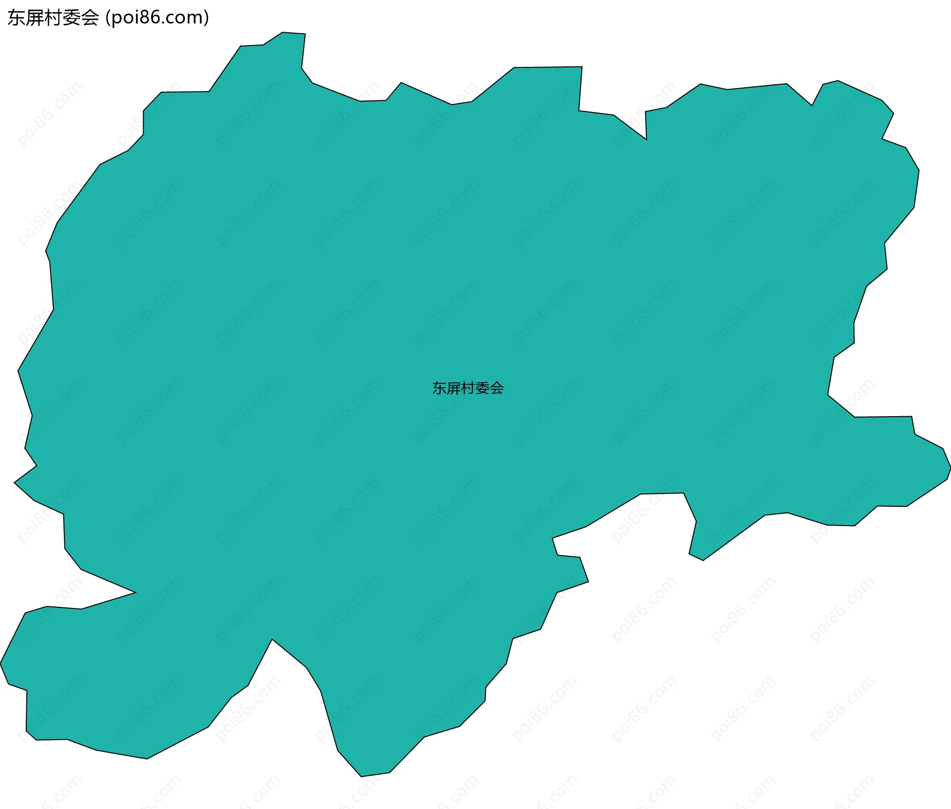 东屏村委会边界地图