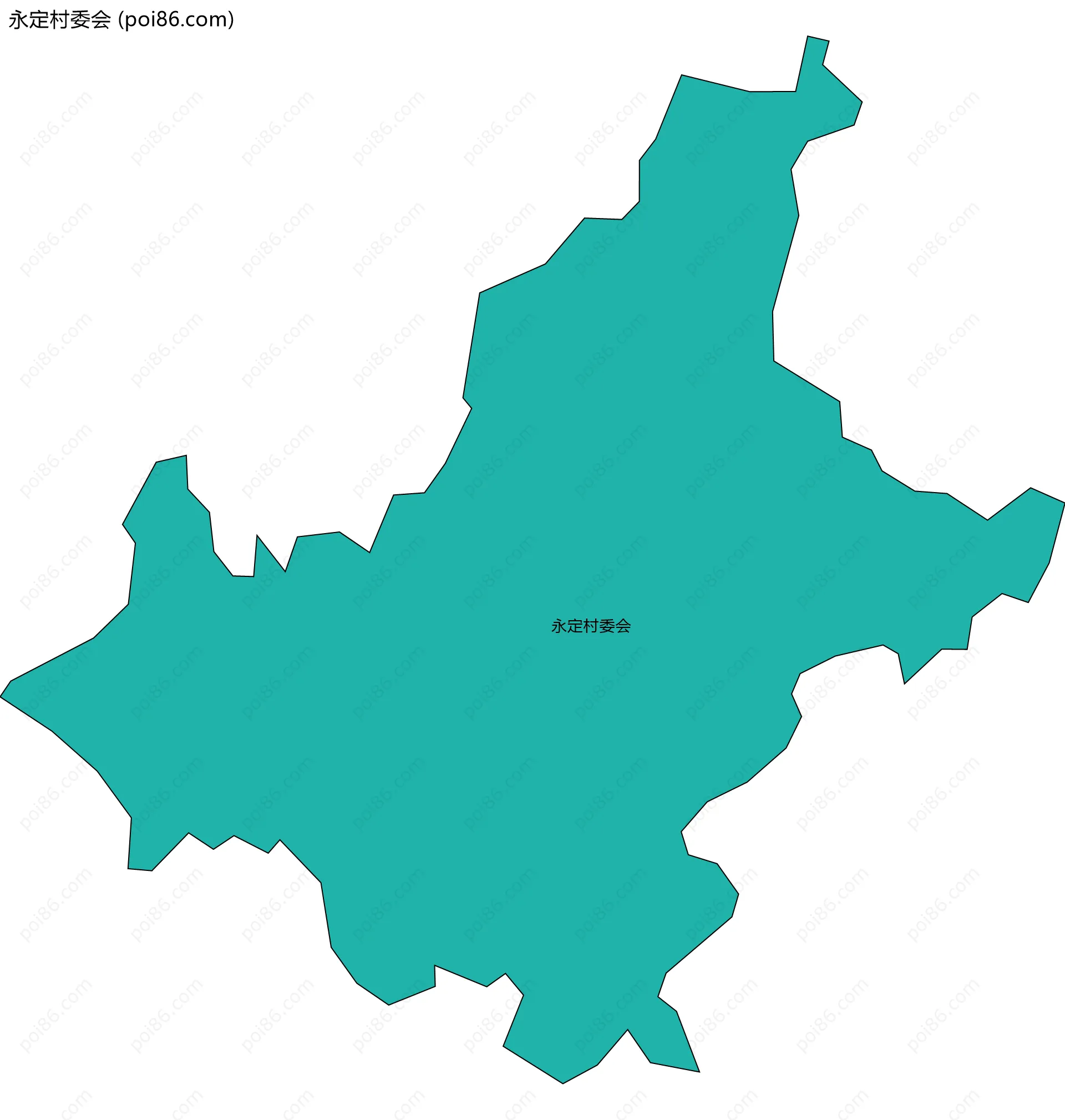 永定村委会边界地图