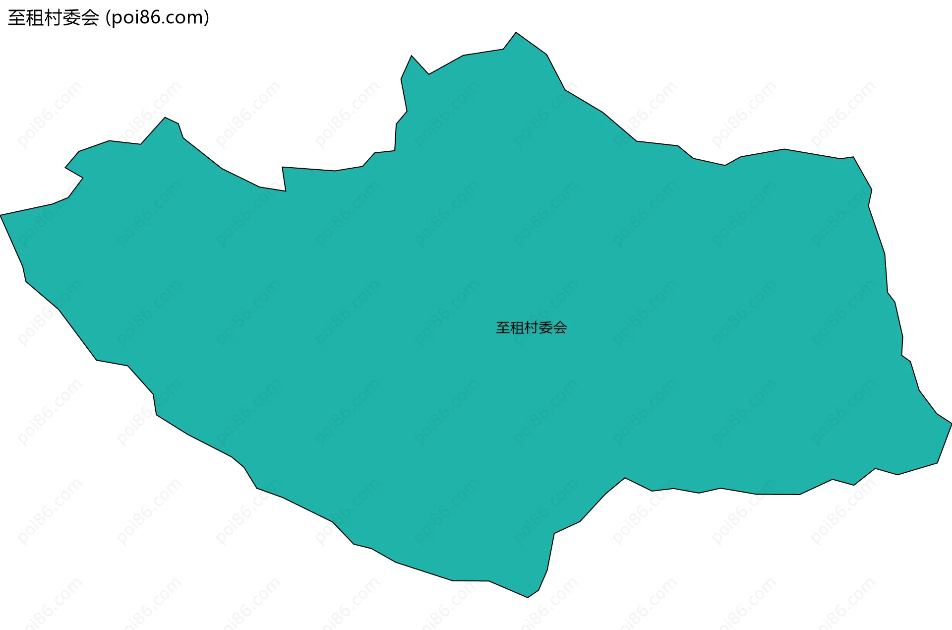 至租村委会边界地图