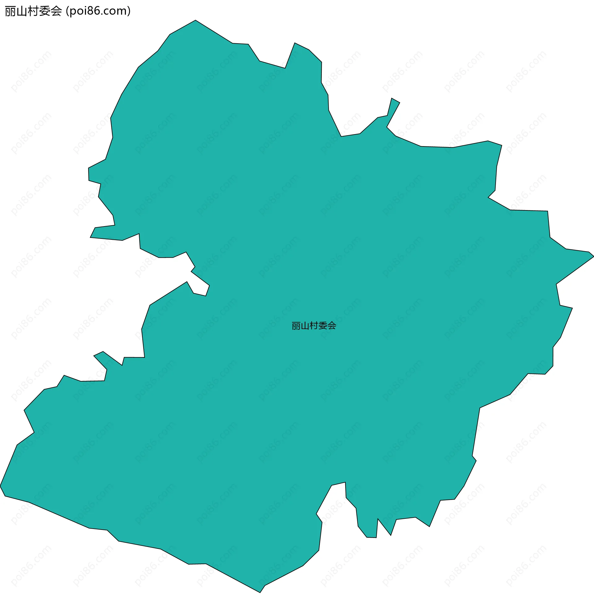 丽山村委会边界地图