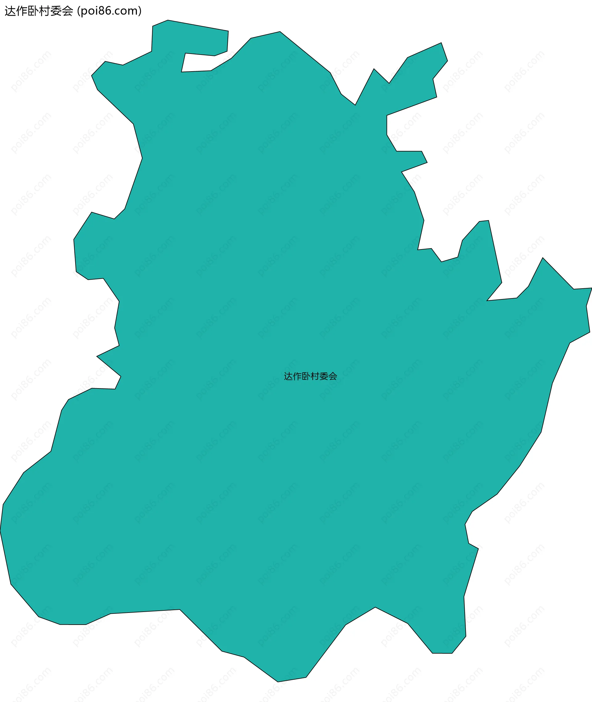 达作卧村委会边界地图