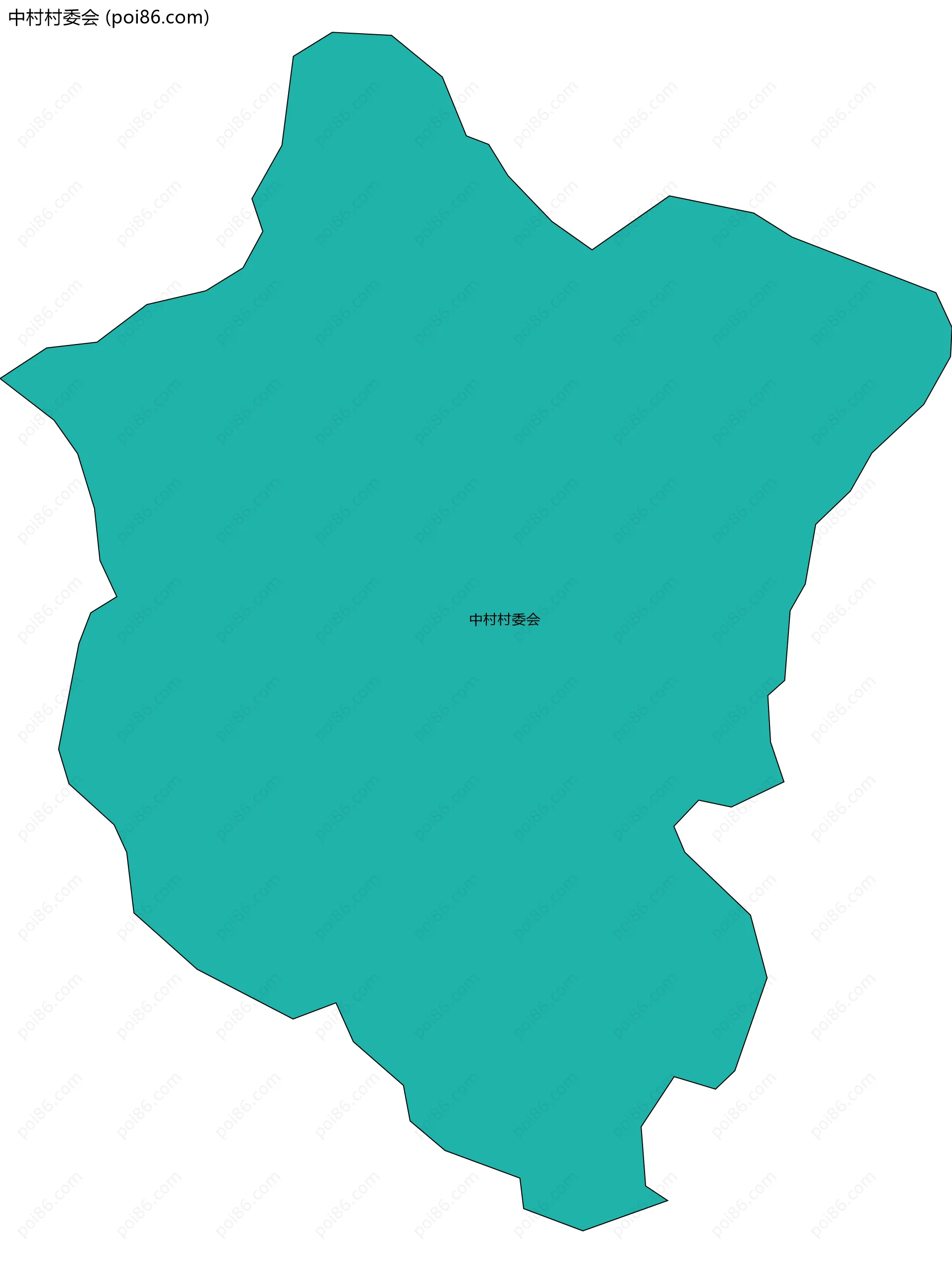 中村村委会边界地图