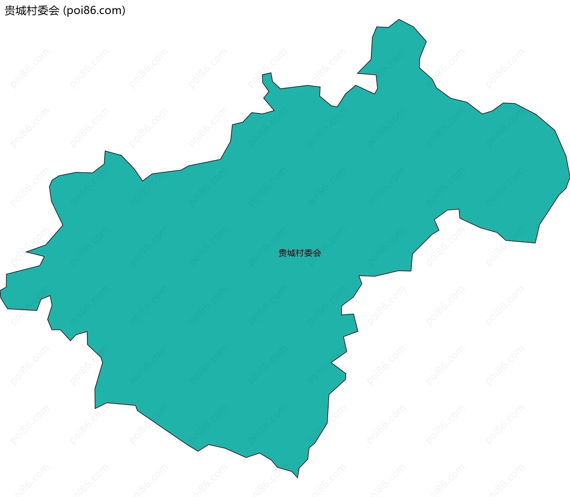 贵城村委会边界地图
