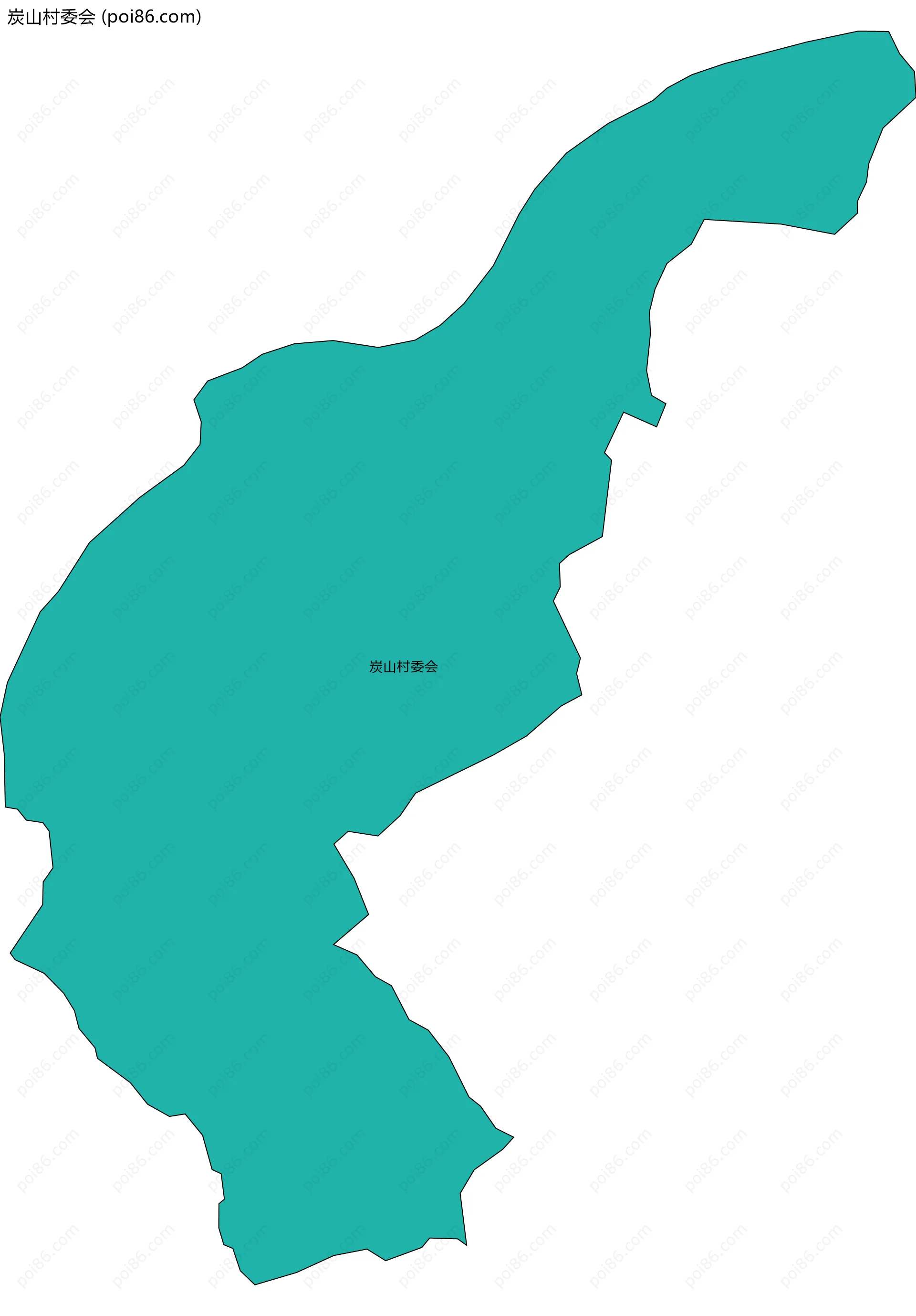 炭山村委会边界地图