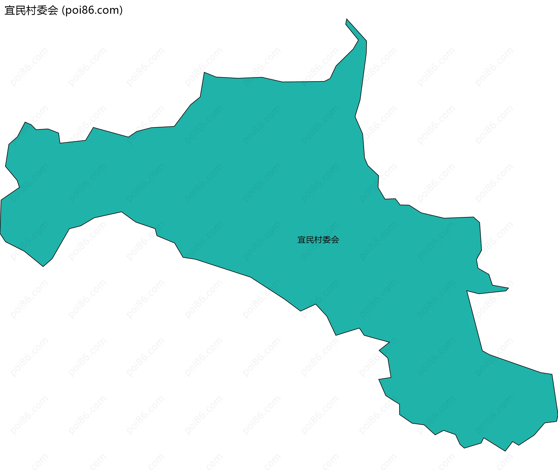 宜民村委会边界地图