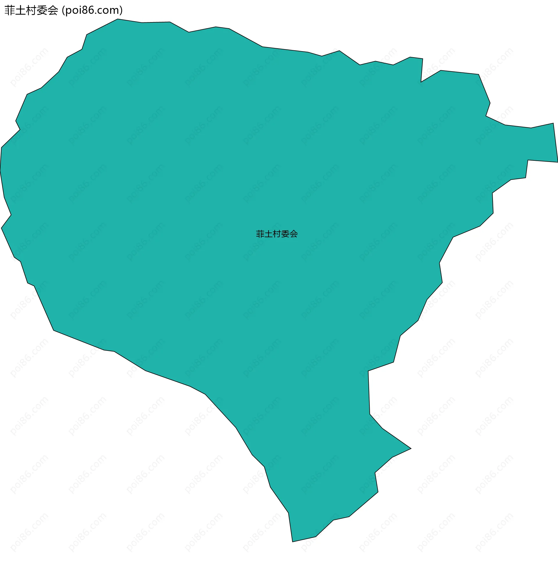 菲土村委会边界地图