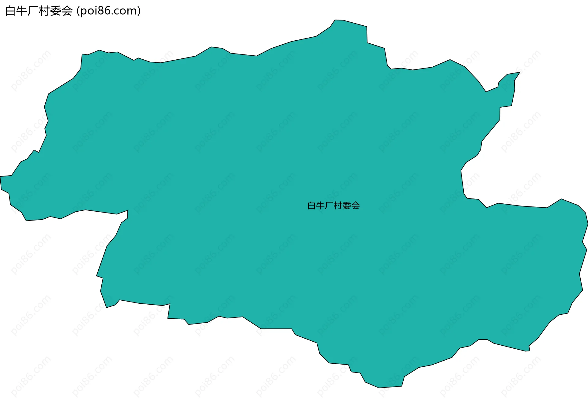 白牛厂村委会边界地图