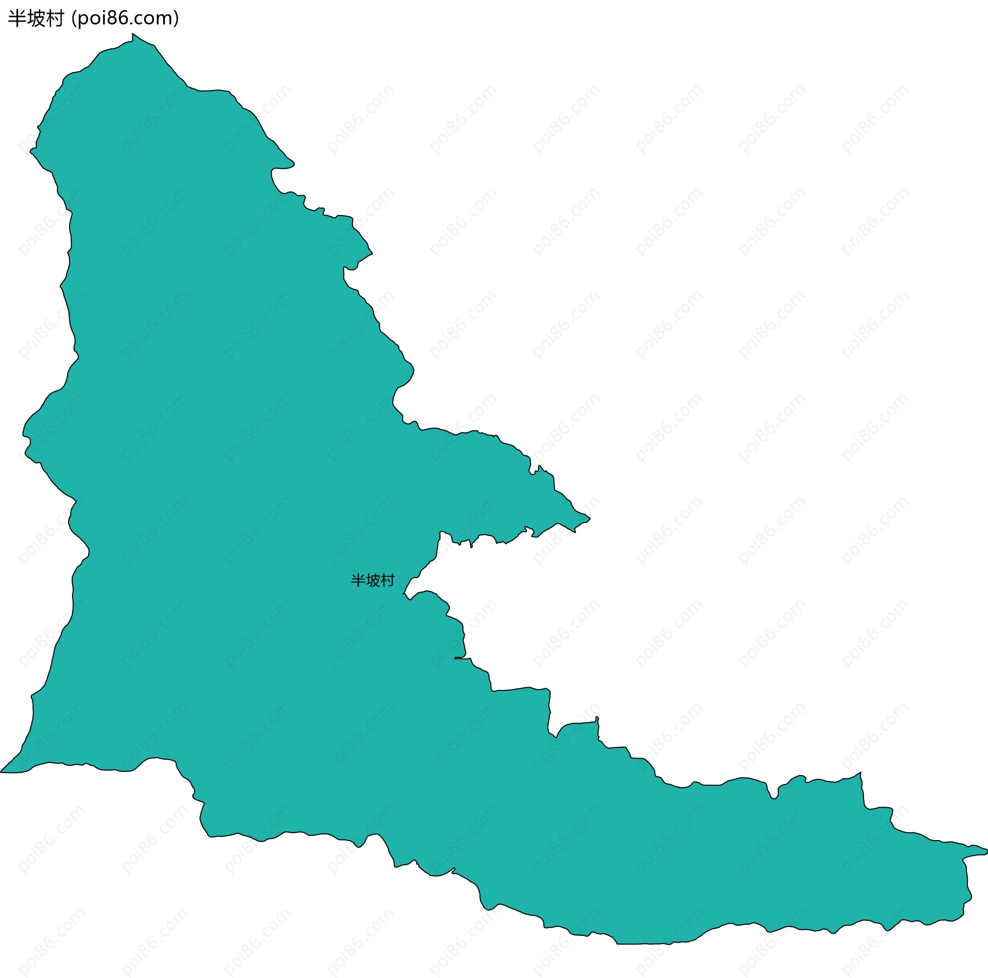 半坡村边界地图