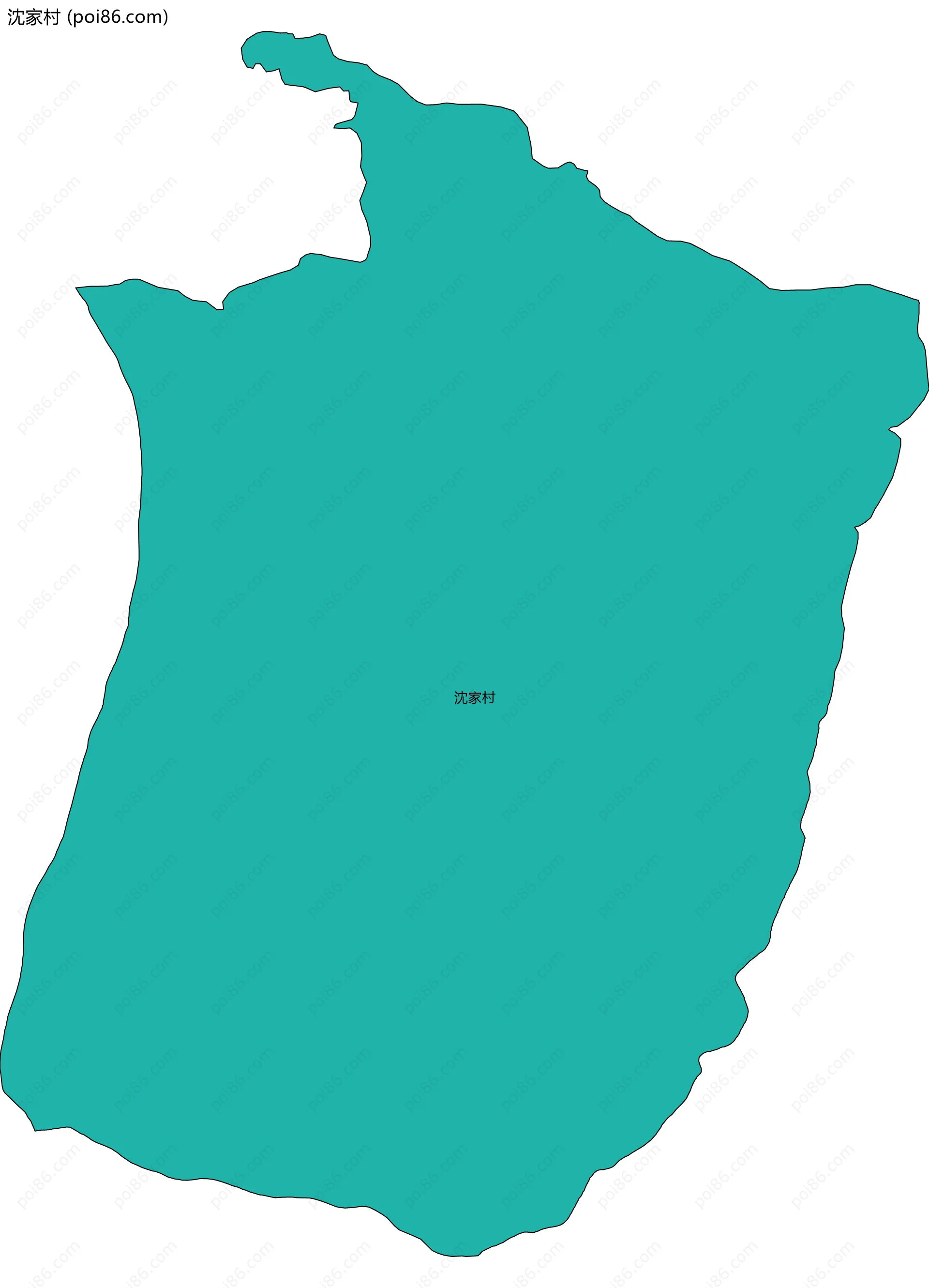 沈家村边界地图