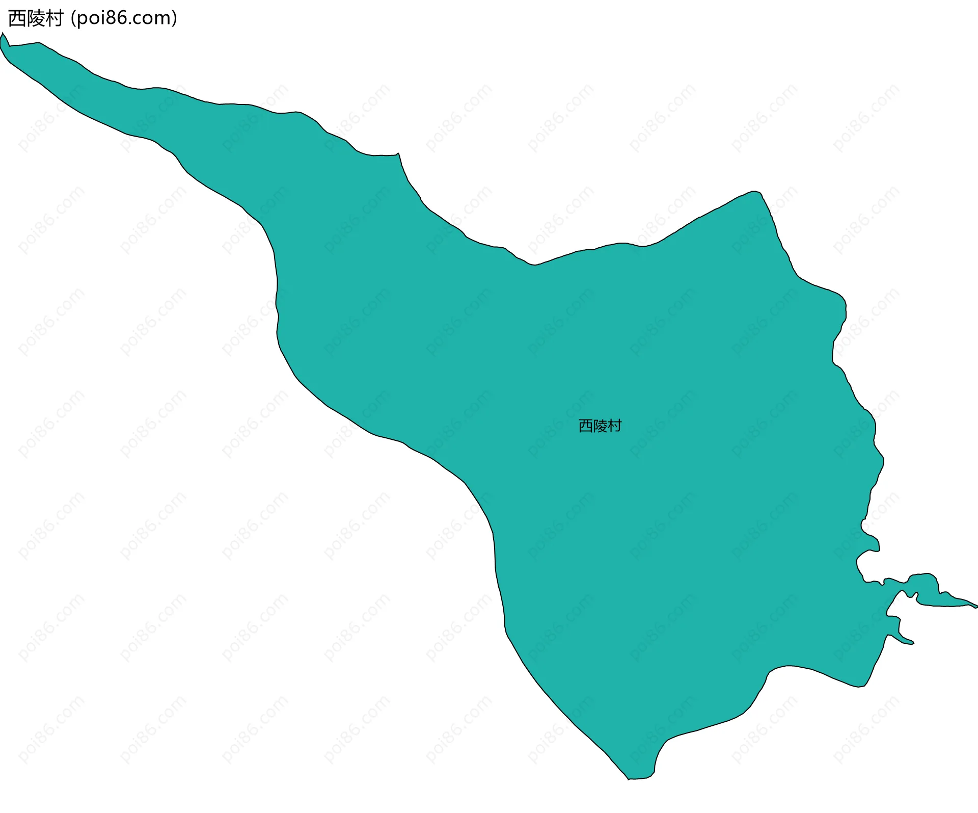 西陵村边界地图