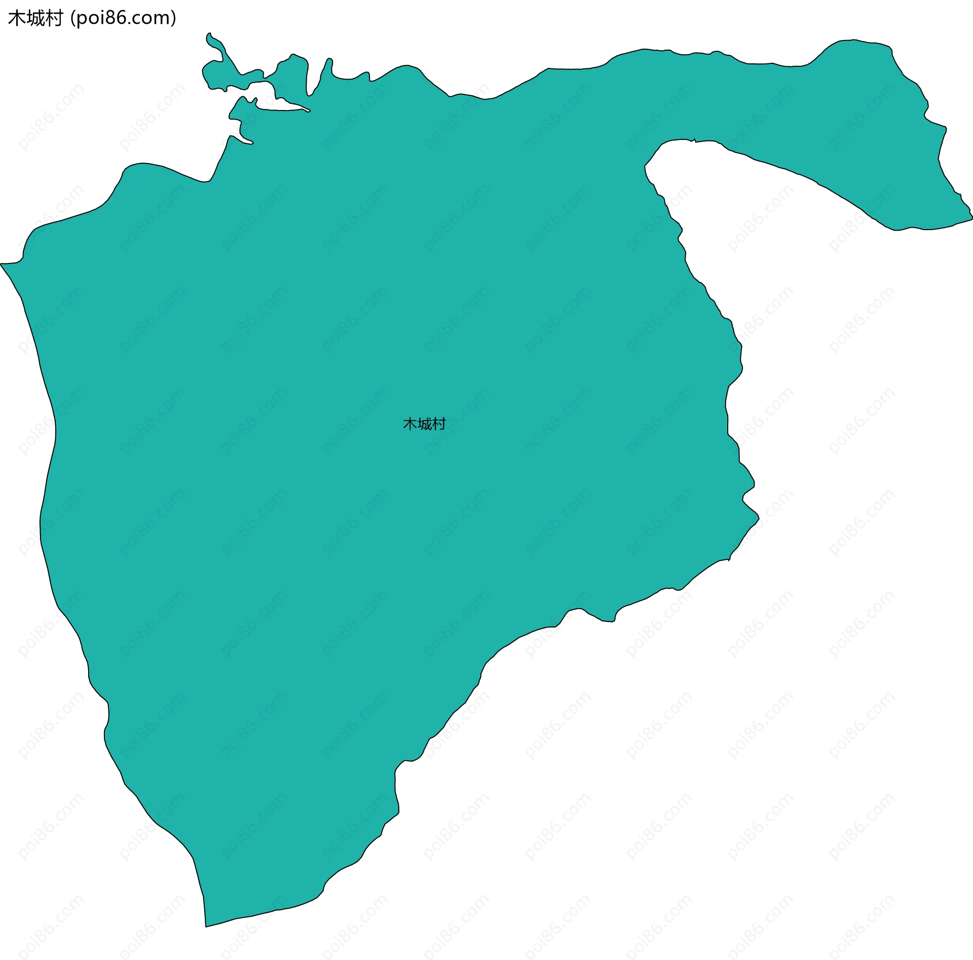 木城村边界地图