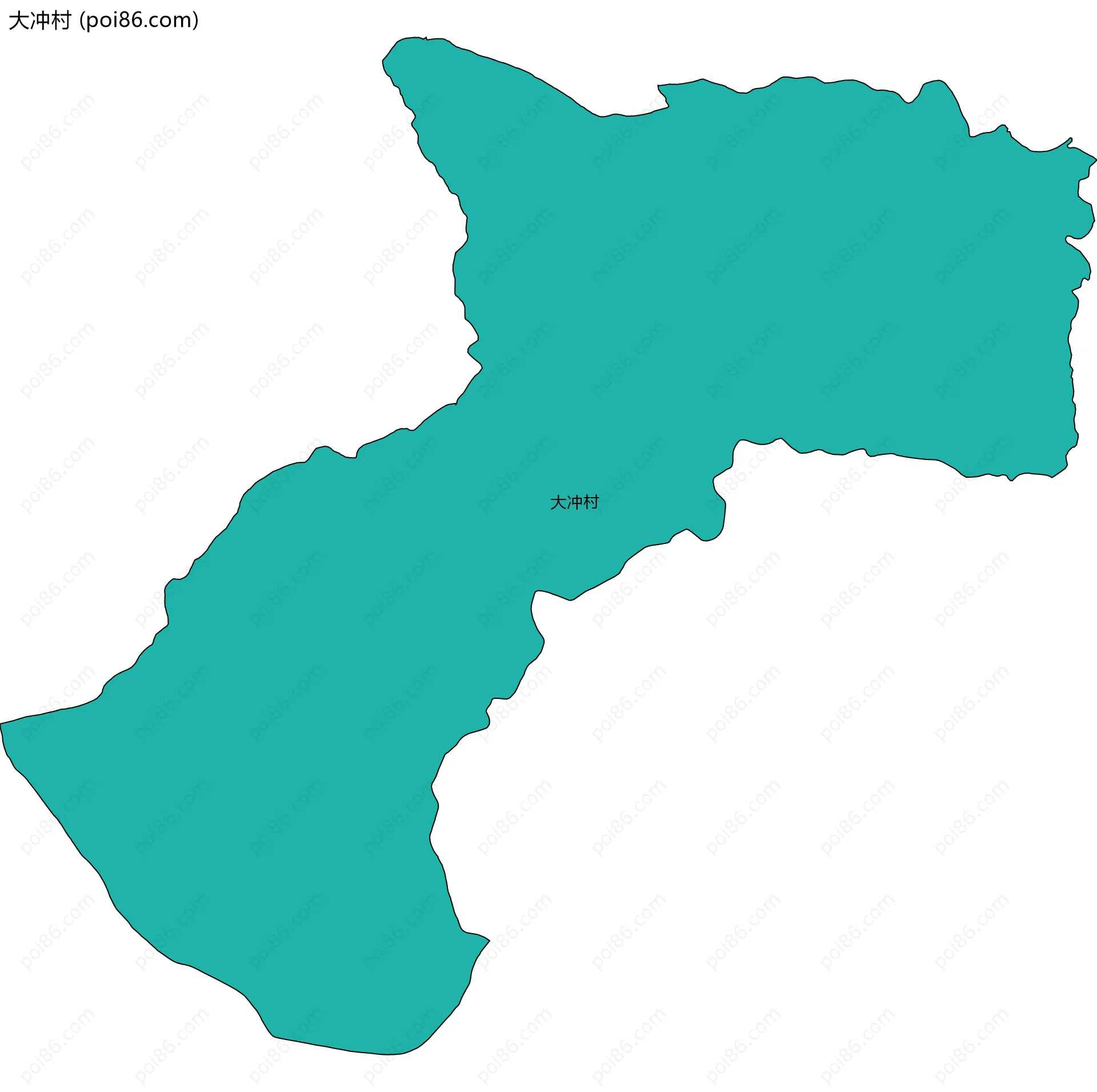 大冲村边界地图