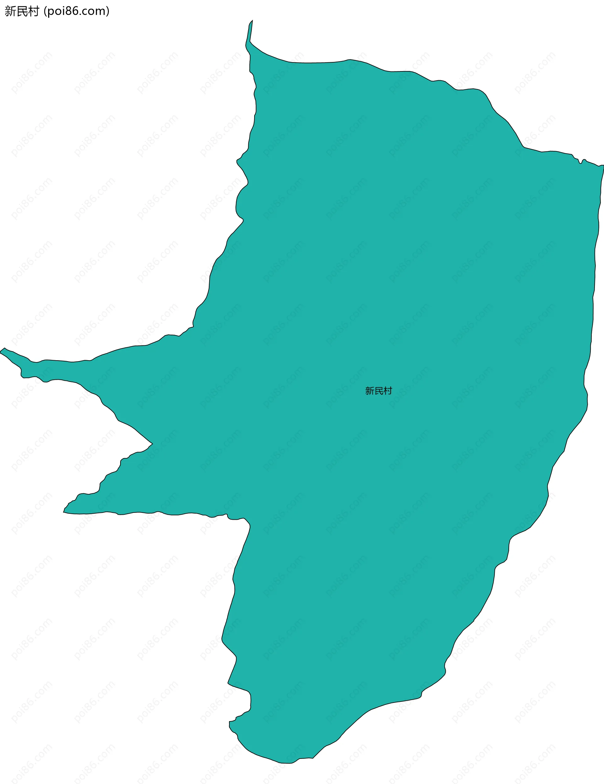 新民村边界地图