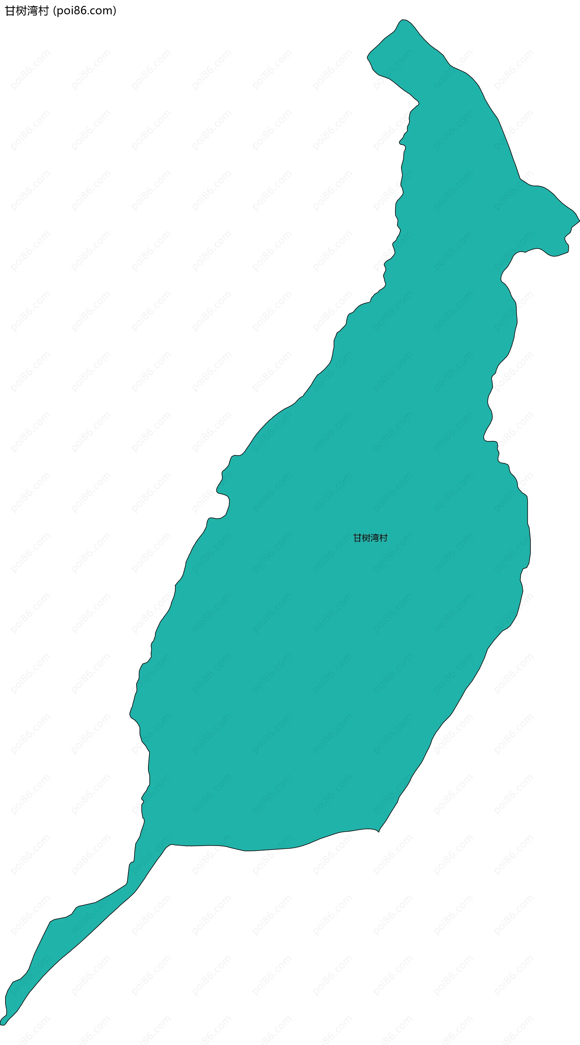 甘树湾村边界地图